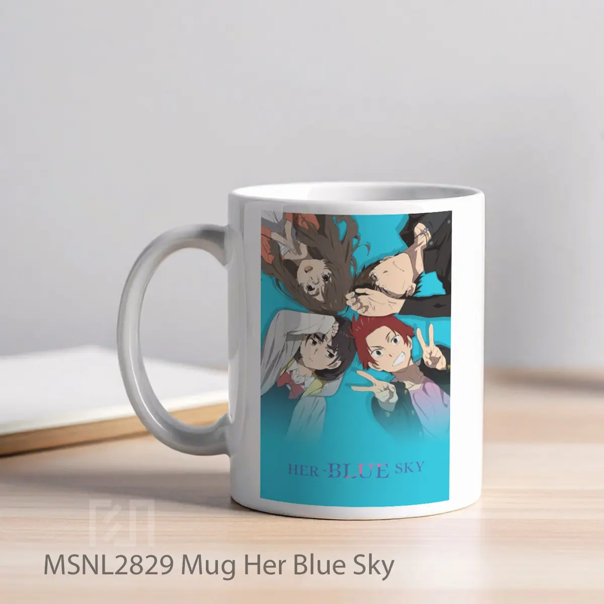 Mug Her Blue Sky Gelas Keramik Tema Film MSNL2829 - Tampak Kiri