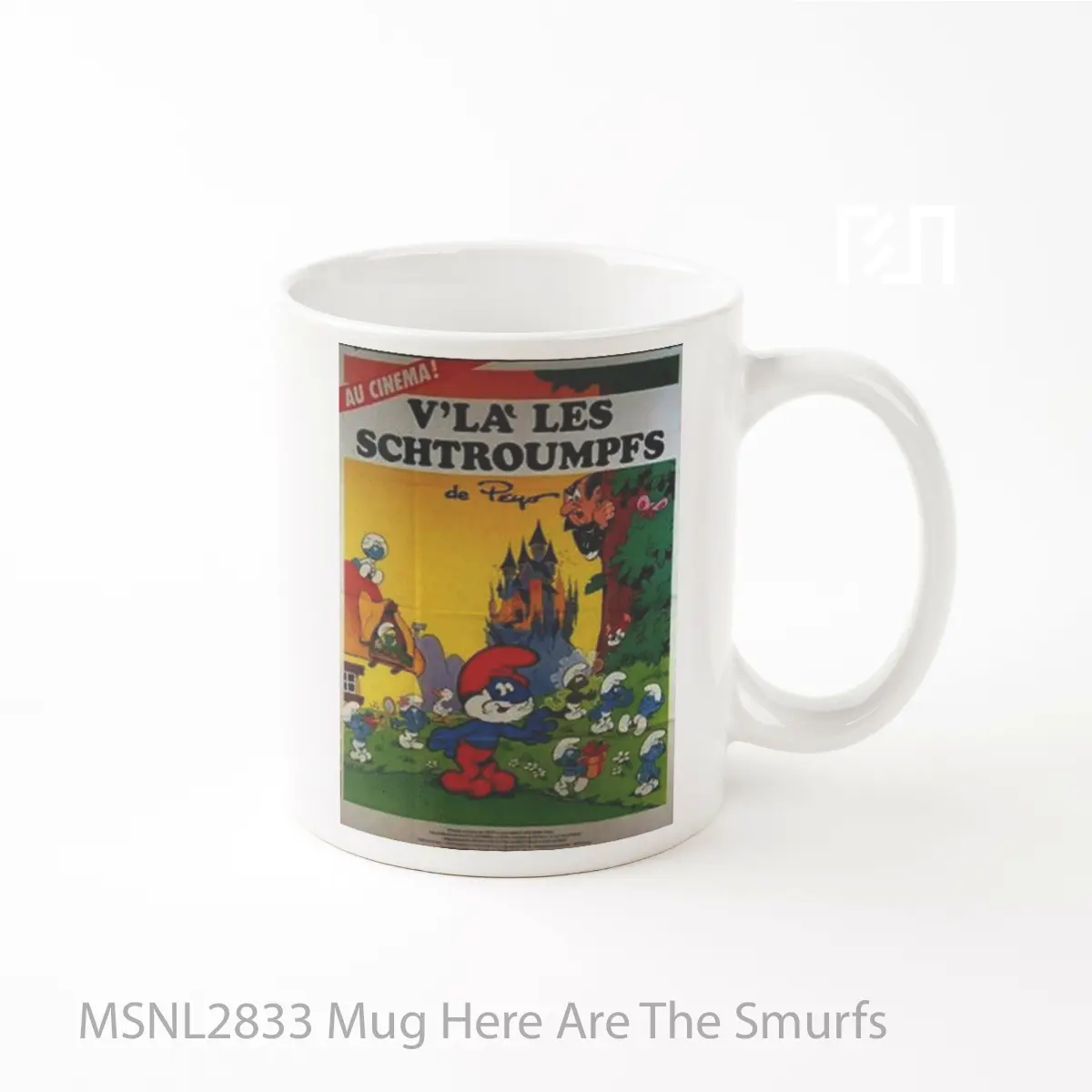 Mug Here Are The Smurfs Gelas Keramik Tema Film MSNL2833