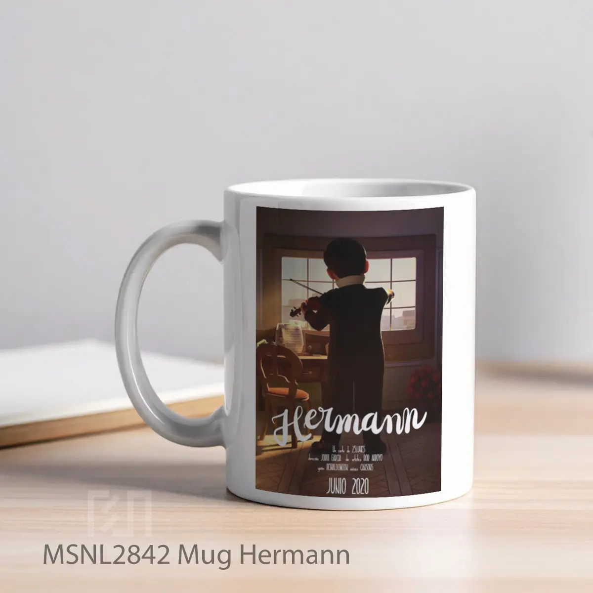 Mug Hermann Gelas Keramik Tema Film MSNL2842 - Tampak Kiri