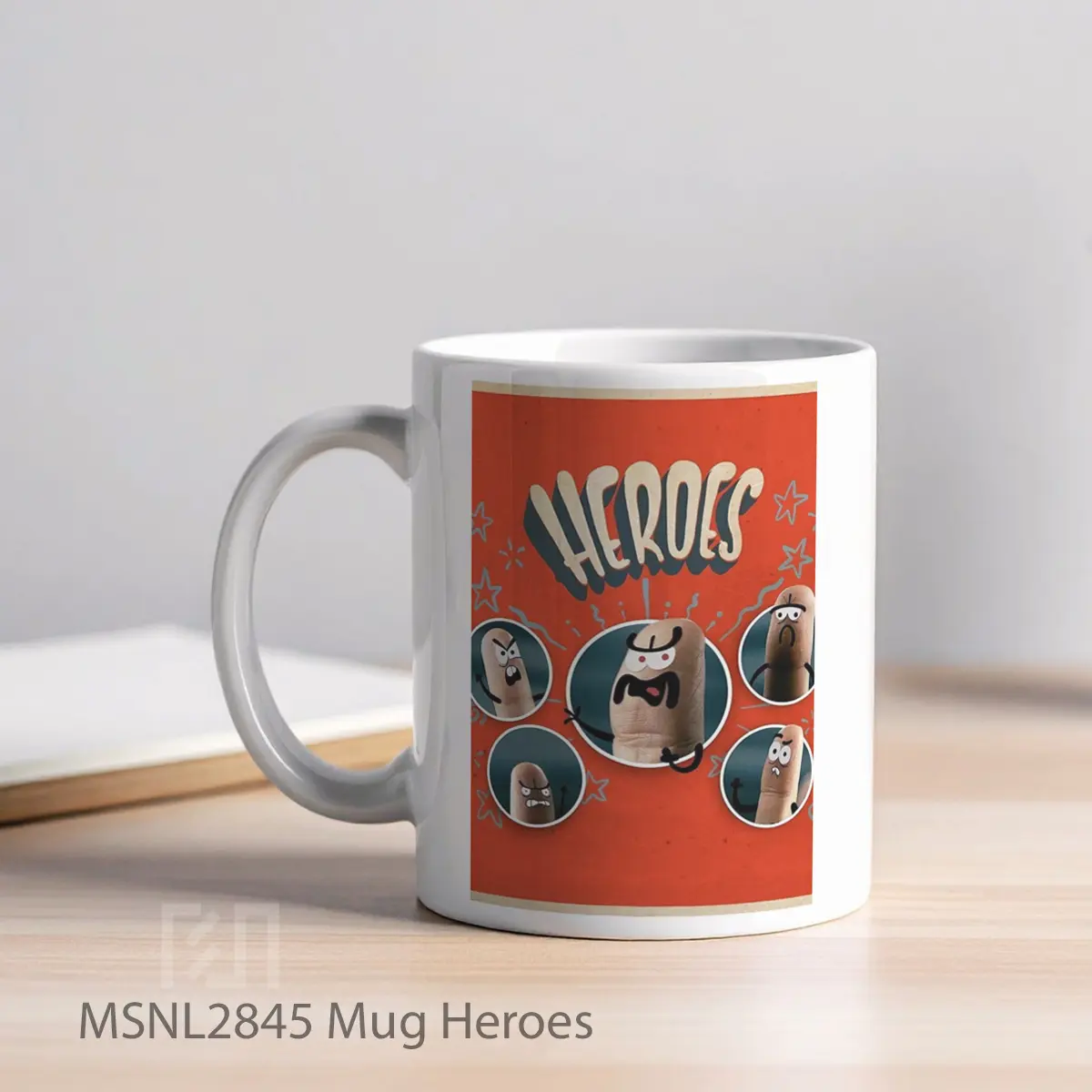 Mug Heroes Gelas Keramik Tema Film MSNL2845 - Tampak Kiri
