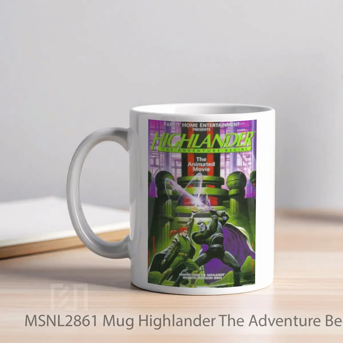 Mug Highlander The Adventure Begins Gelas Keramik Tema Film MSNL2861 - Tampak Kiri