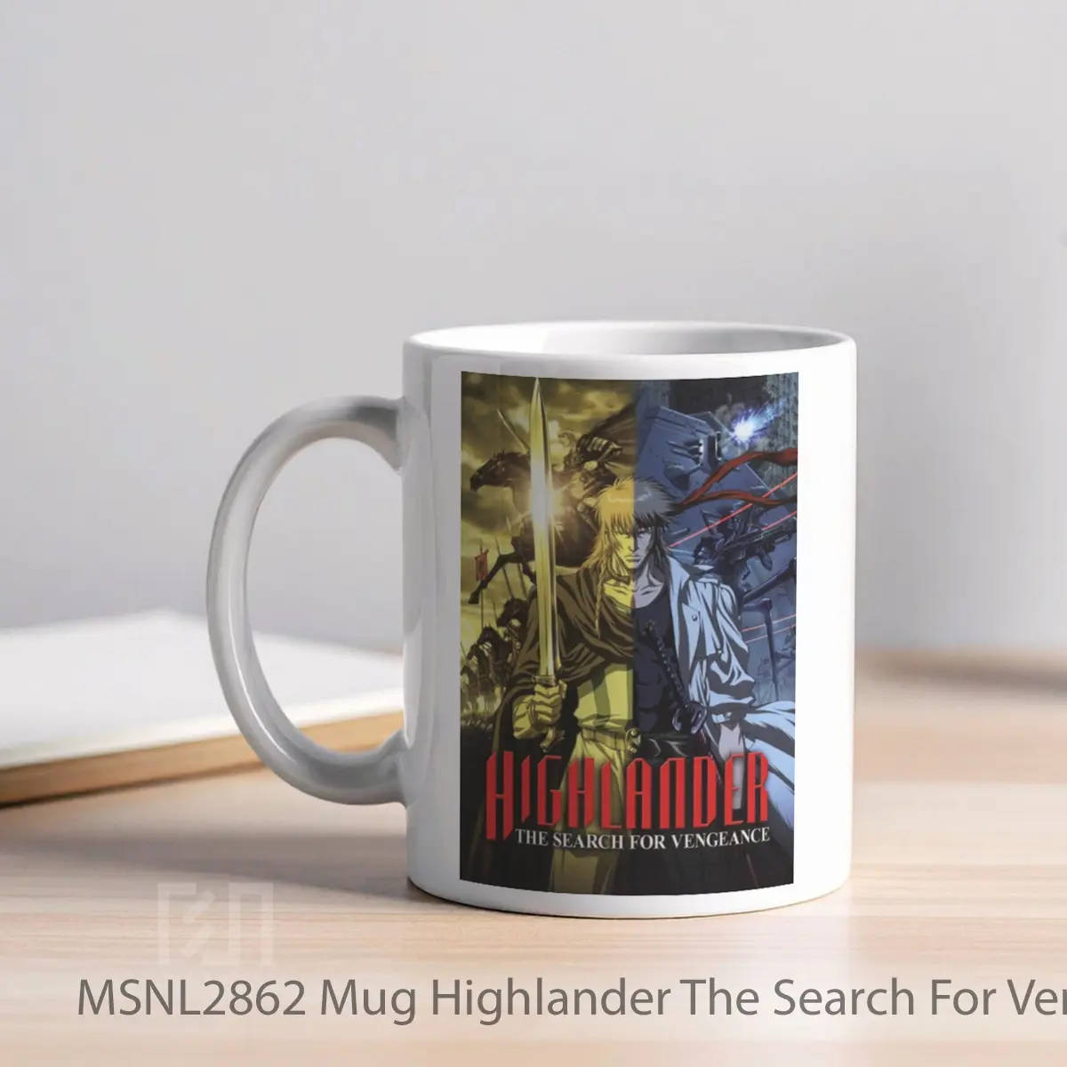 Mug Highlander The Search For Vengeance Gelas Keramik Tema Film MSNL2862 - Tampak Kiri