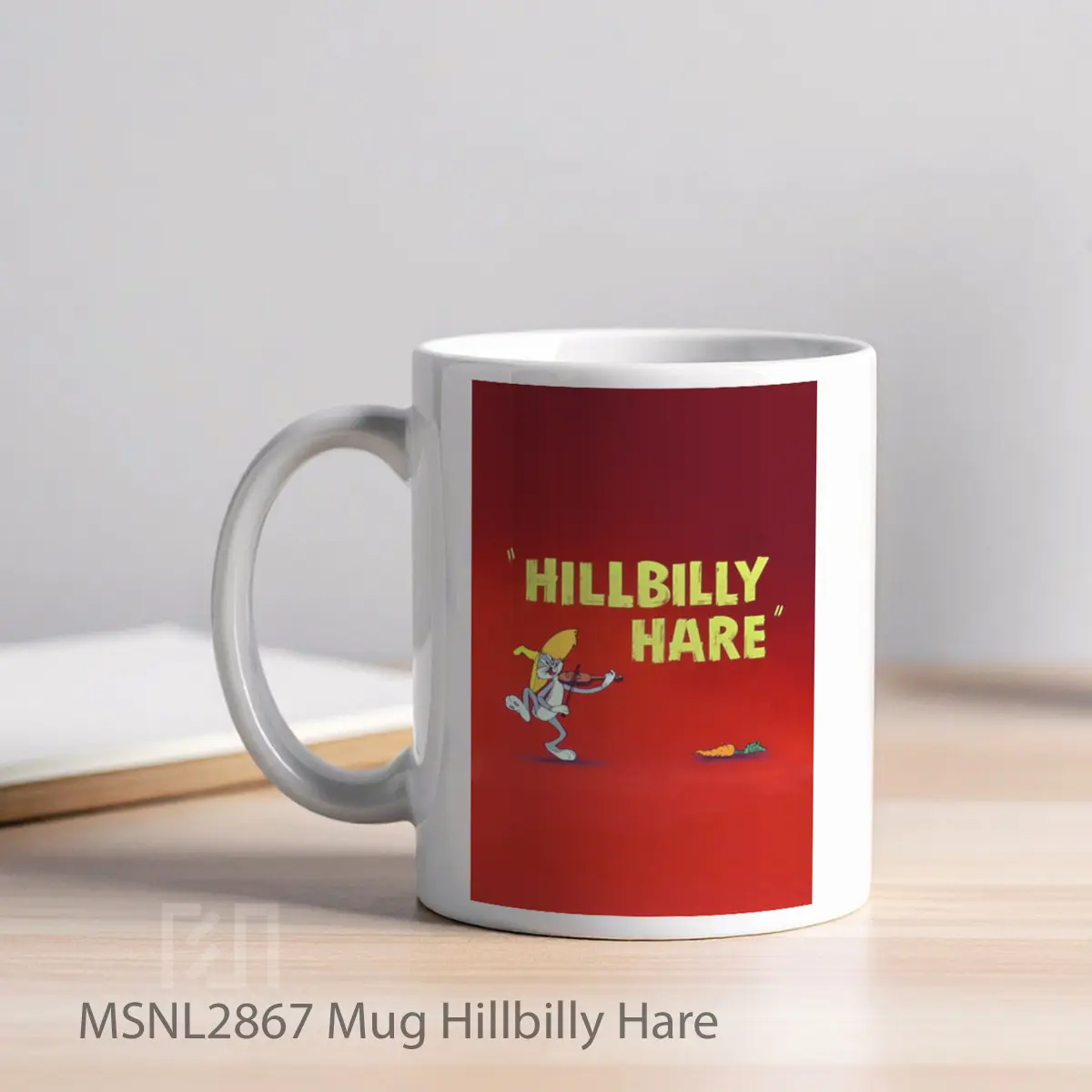 Mug Hillbilly Hare Gelas Keramik Tema Film MSNL2867 - Tampak Kiri