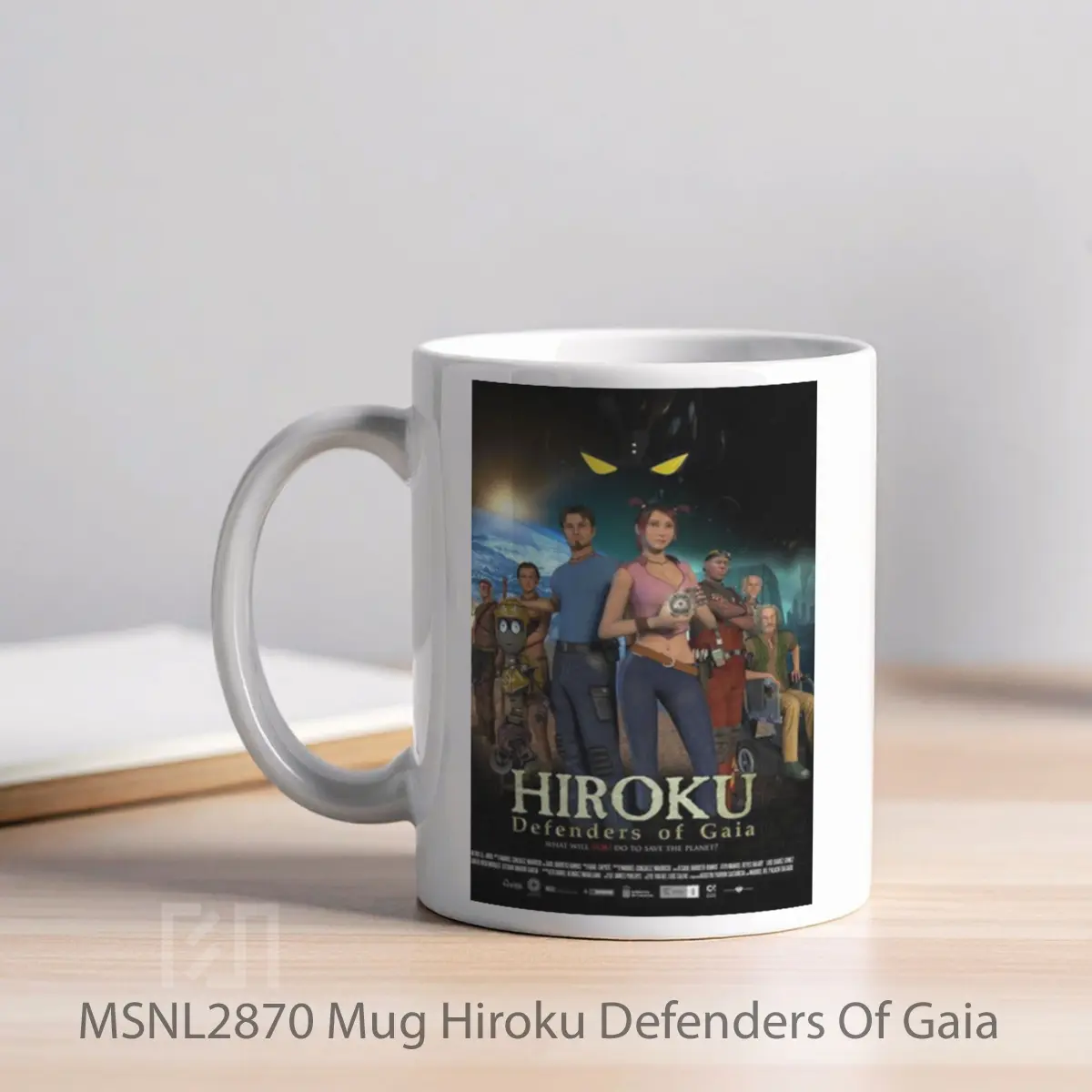 Mug Hiroku Defenders Of Gaia Gelas Keramik Tema Film MSNL2870 - Tampak Kiri