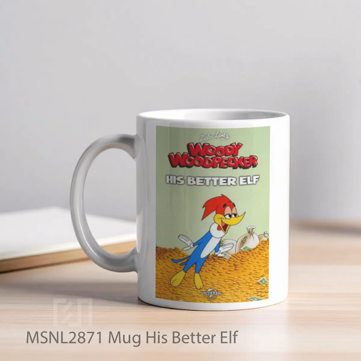Mug His Better Elf Gelas Keramik Tema Film MSNL2871 - Tampak Kiri