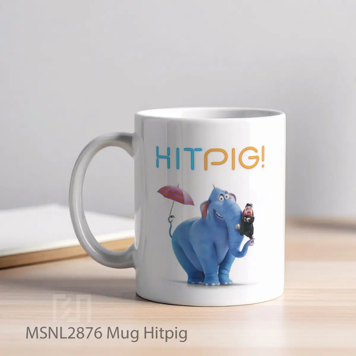 Mug Hitpig Gelas Keramik Tema Film MSNL2876 - Tampak Kiri