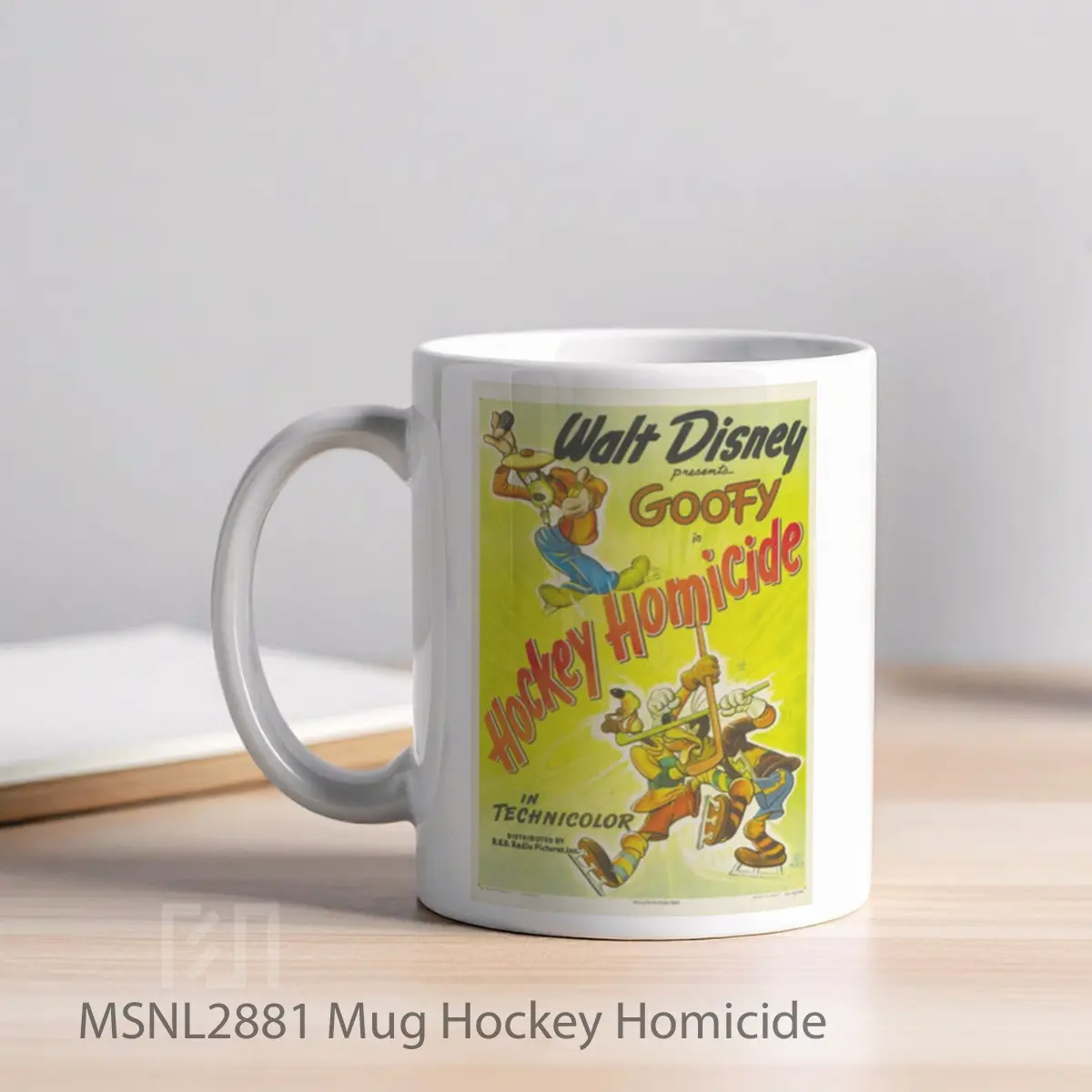 Mug Hockey Homicide Gelas Keramik Tema Film MSNL2881 - Tampak Kiri