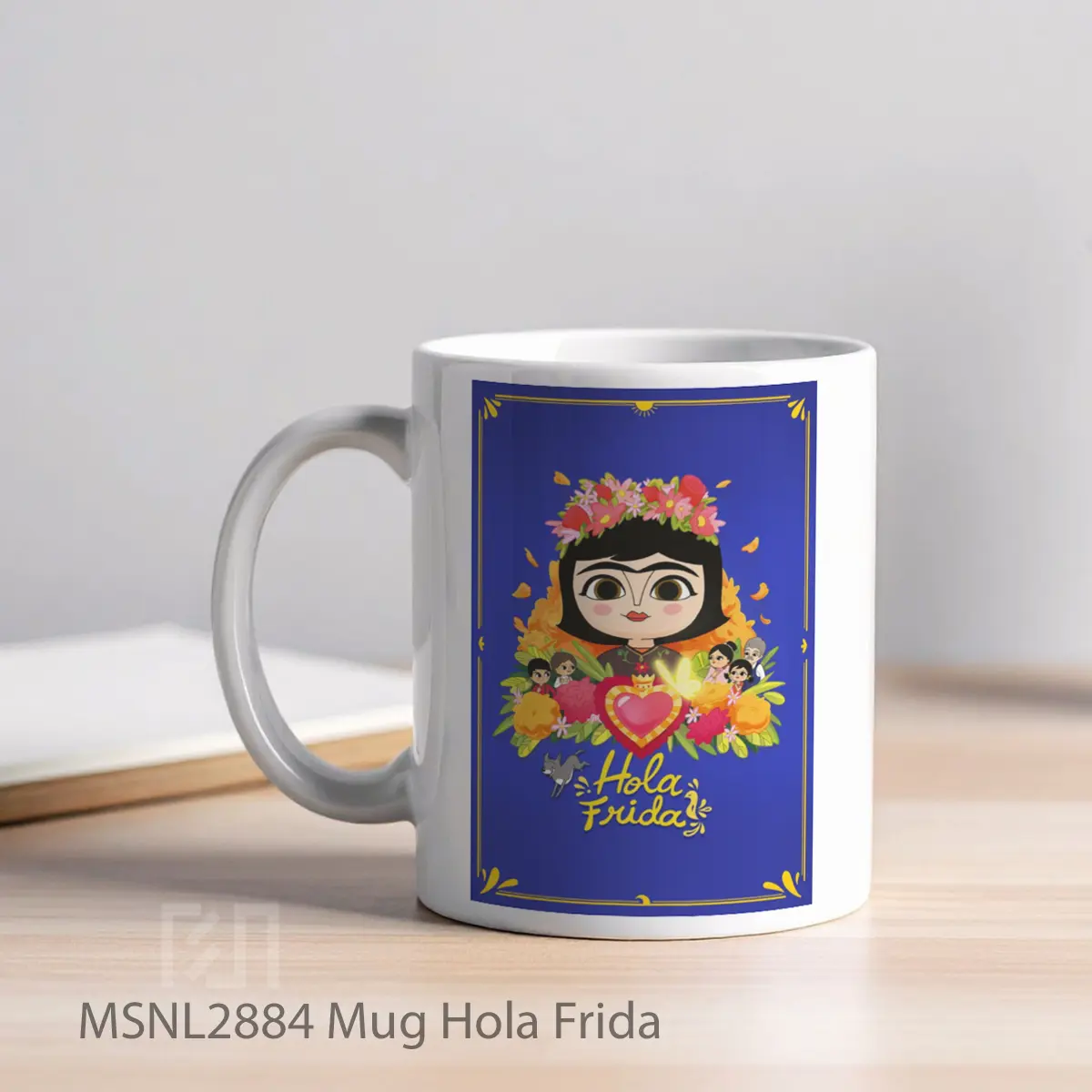 Mug Hola Frida Gelas Keramik Tema Film MSNL2884 - Tampak Kiri