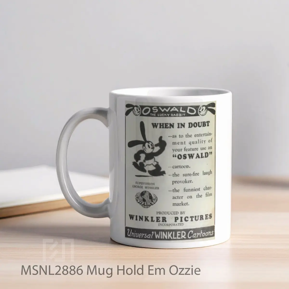 Mug Hold Em Ozzie Gelas Keramik Tema Film MSNL2886 - Tampak Kiri