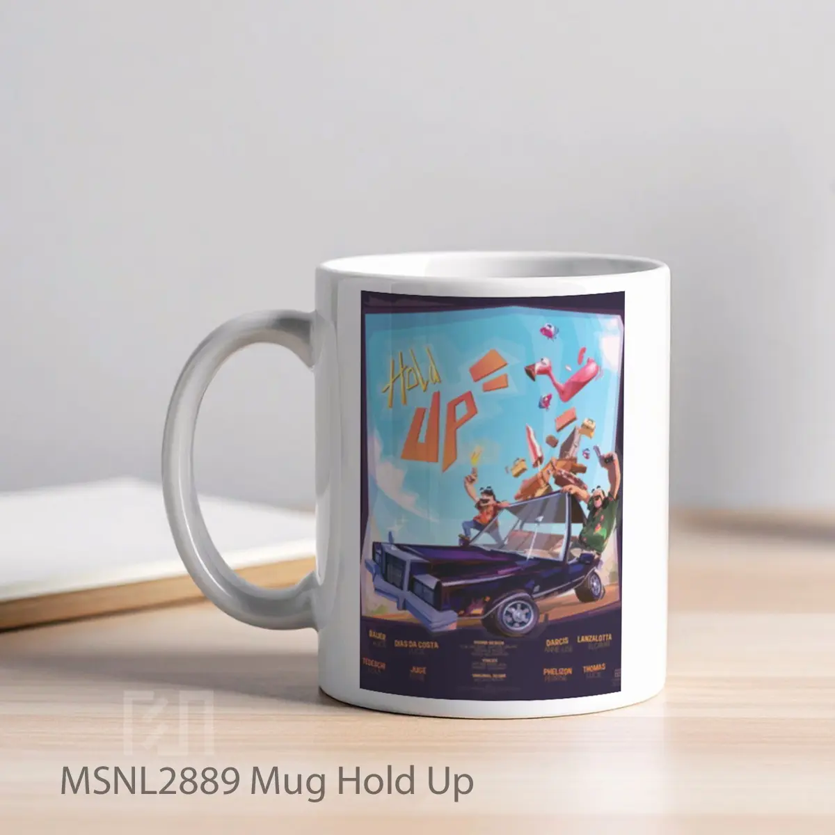 Mug Hold Up Gelas Keramik Tema Film MSNL2889 - Tampak Kiri