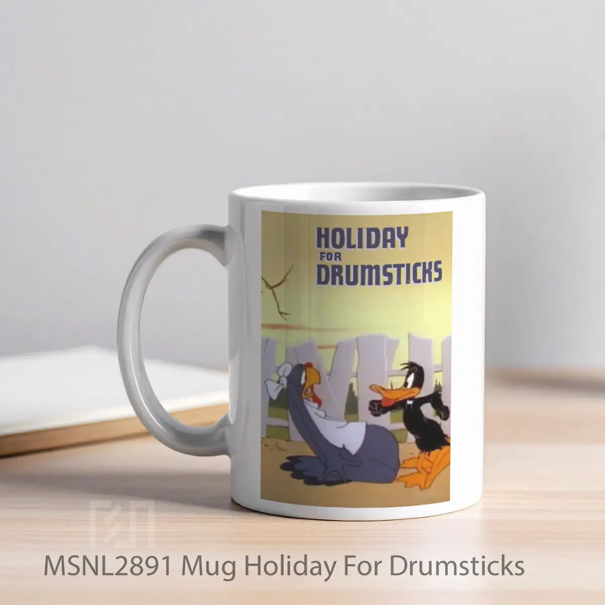 Mug Holiday For Drumsticks Gelas Keramik Tema Film MSNL2891 - Tampak Kiri