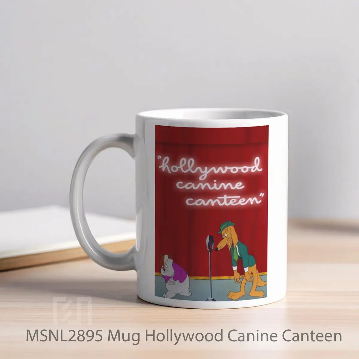 Mug Hollywood Canine Canteen Gelas Keramik Tema Film MSNL2895 - Tampak Kiri