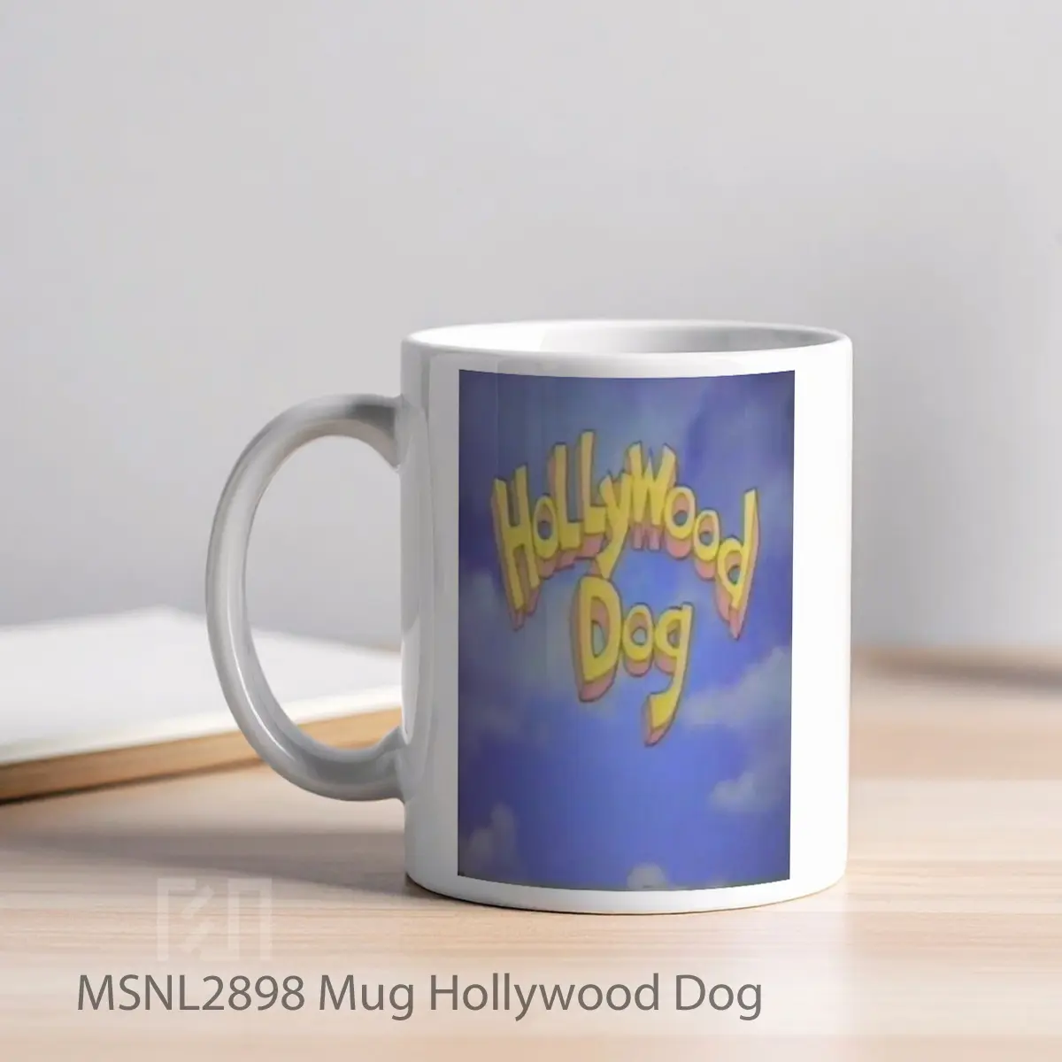 Mug Hollywood Dog Gelas Keramik Tema Film MSNL2898 - Tampak Kiri