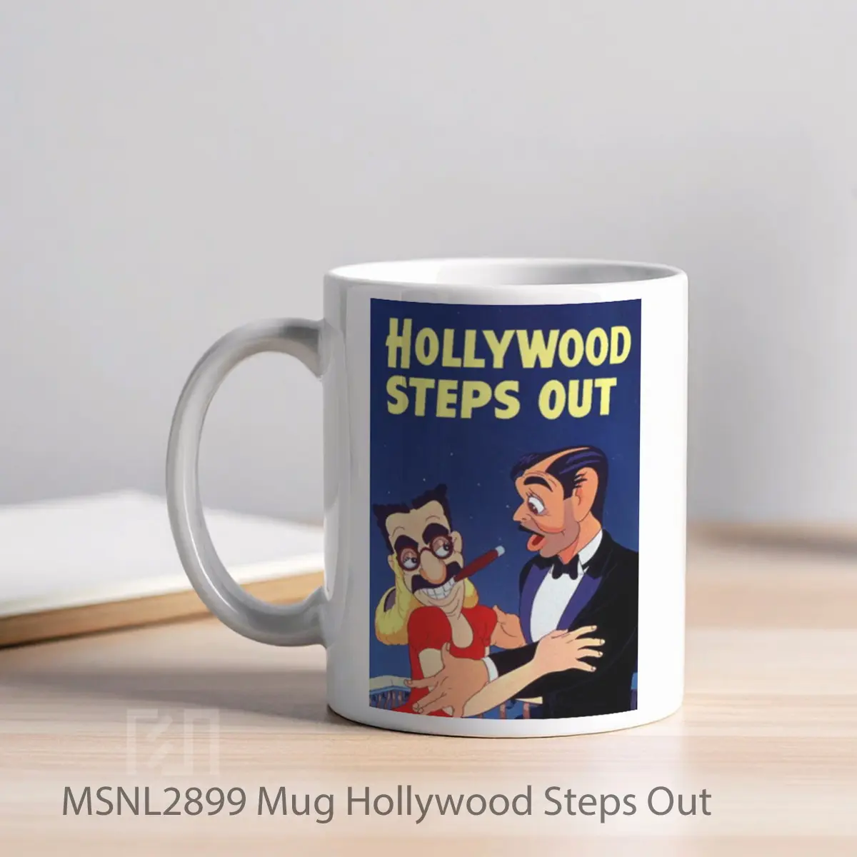 Mug Hollywood Steps Out Gelas Keramik Tema Film MSNL2899 - Tampak Kiri