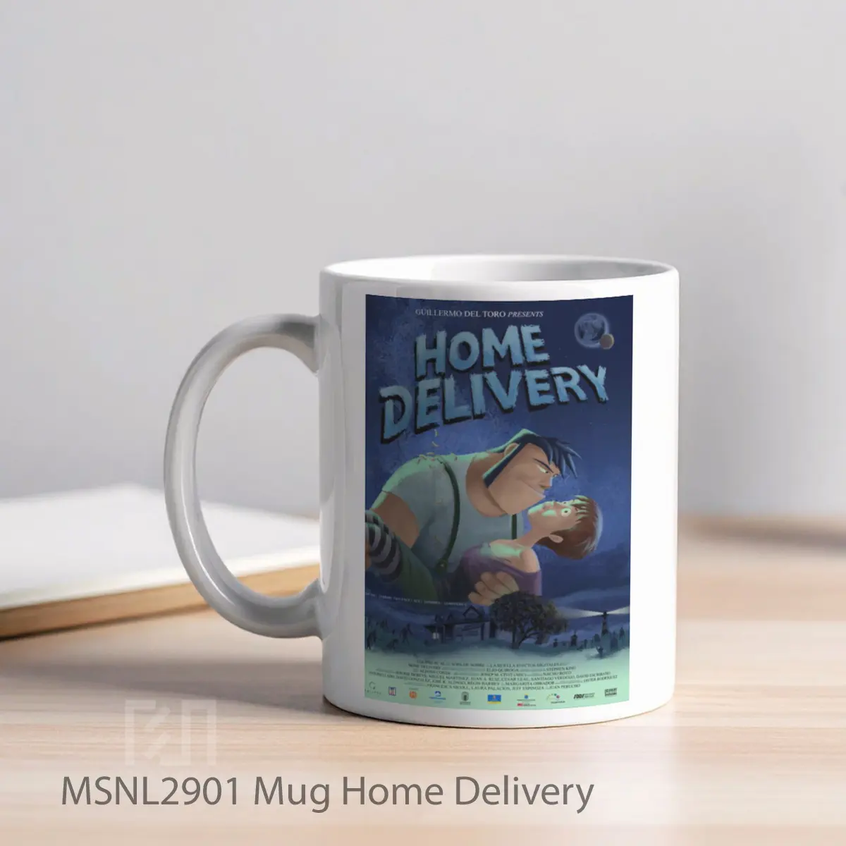Mug Home Delivery Gelas Keramik Tema Film MSNL2901 - Tampak Kiri