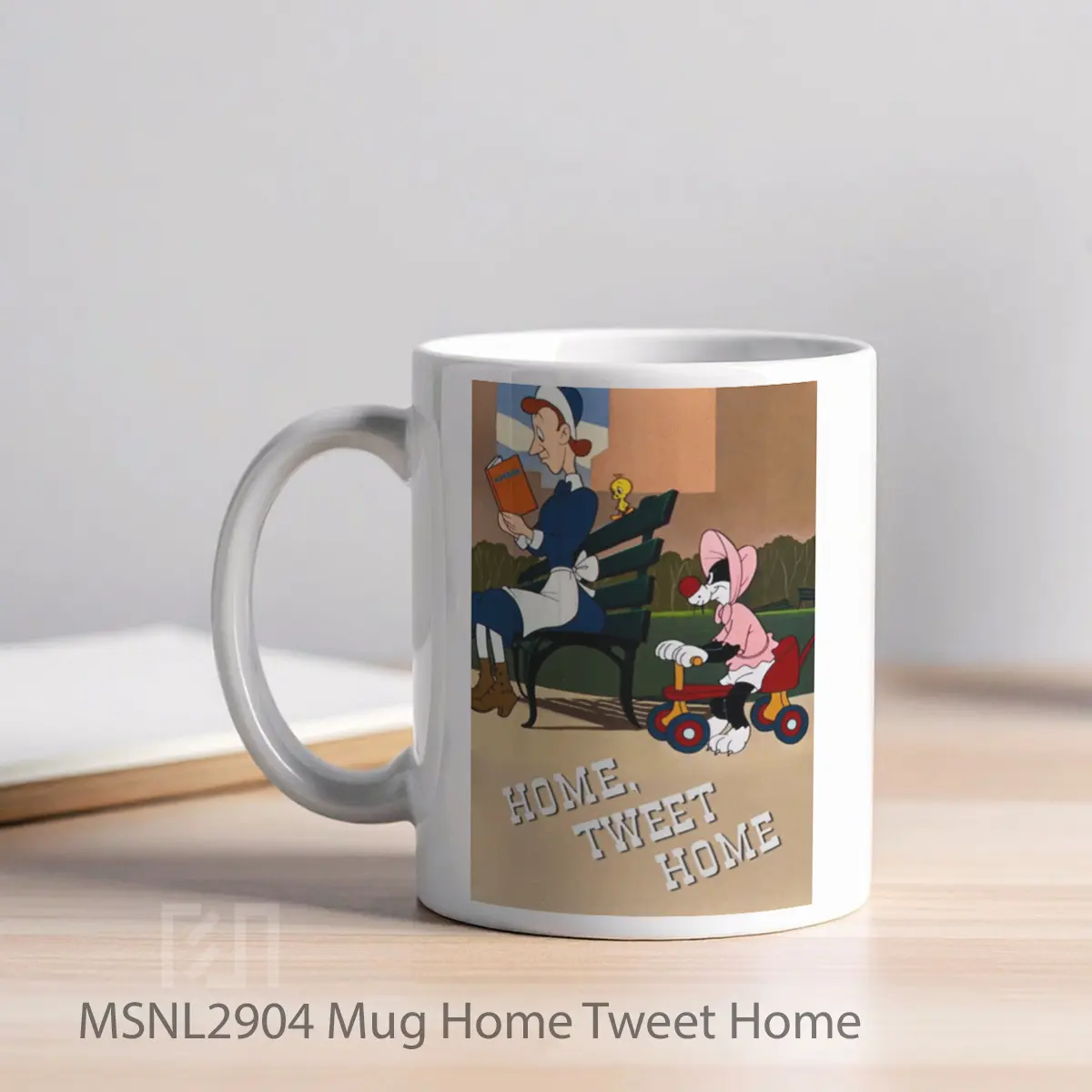Mug Home Tweet Home Gelas Keramik Tema Film MSNL2904 - Tampak Kiri