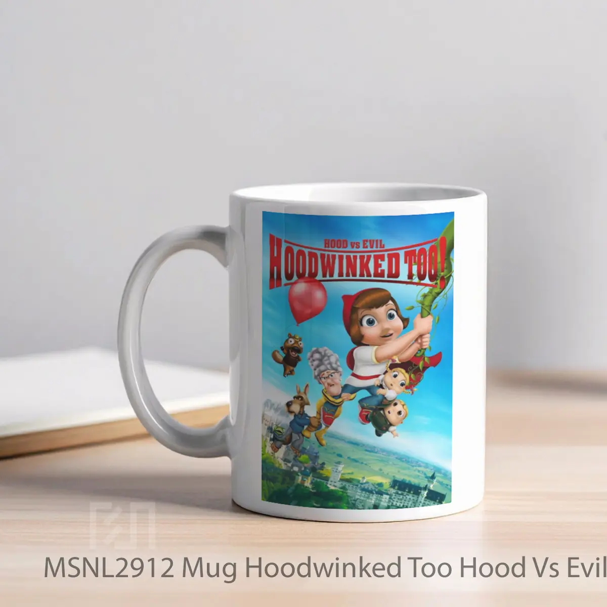 Mug Hoodwinked Too Hood Vs Evil Gelas Keramik Tema Film MSNL2912 - Tampak Kiri
