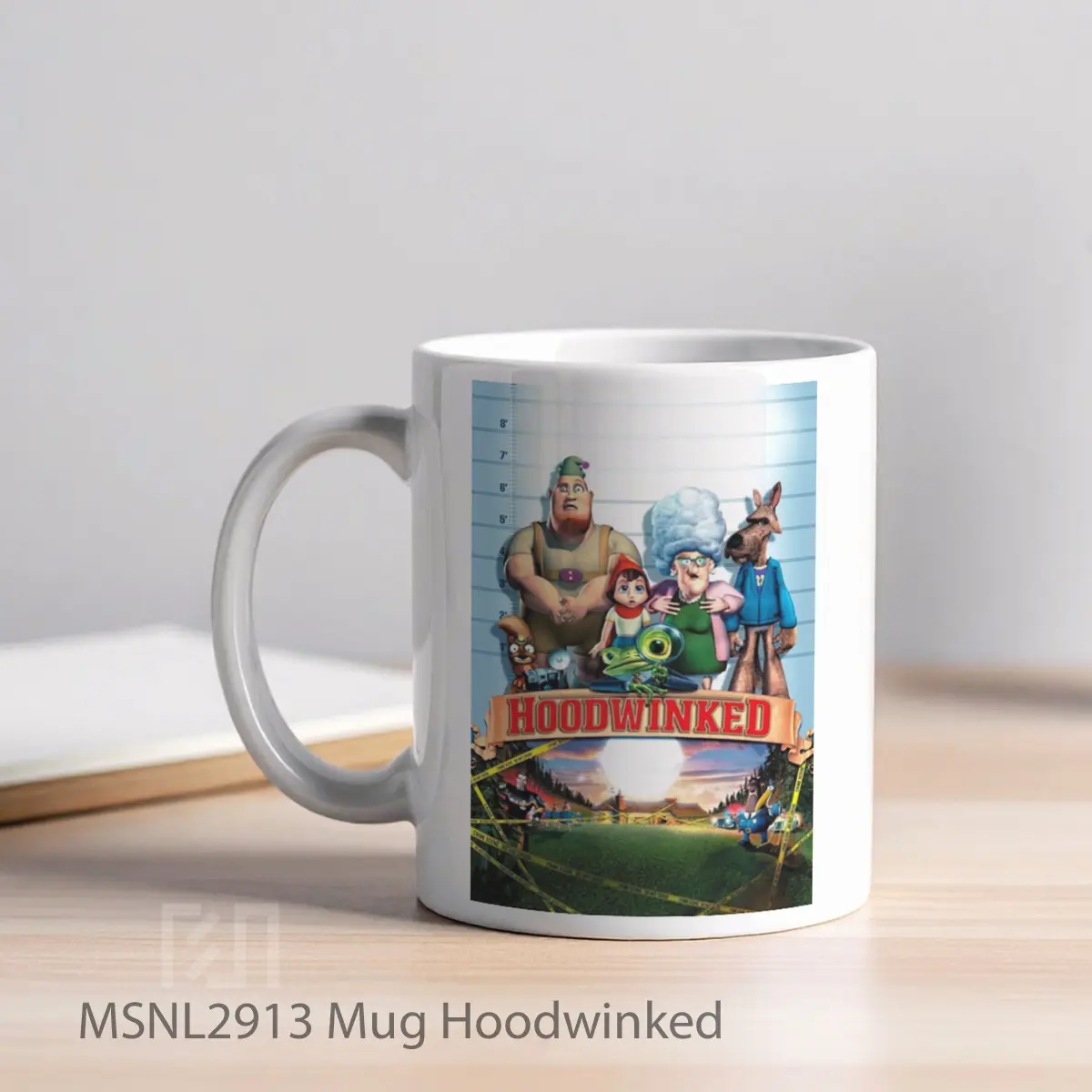 Mug Hoodwinked Gelas Keramik Tema Film MSNL2913 - Tampak Kiri
