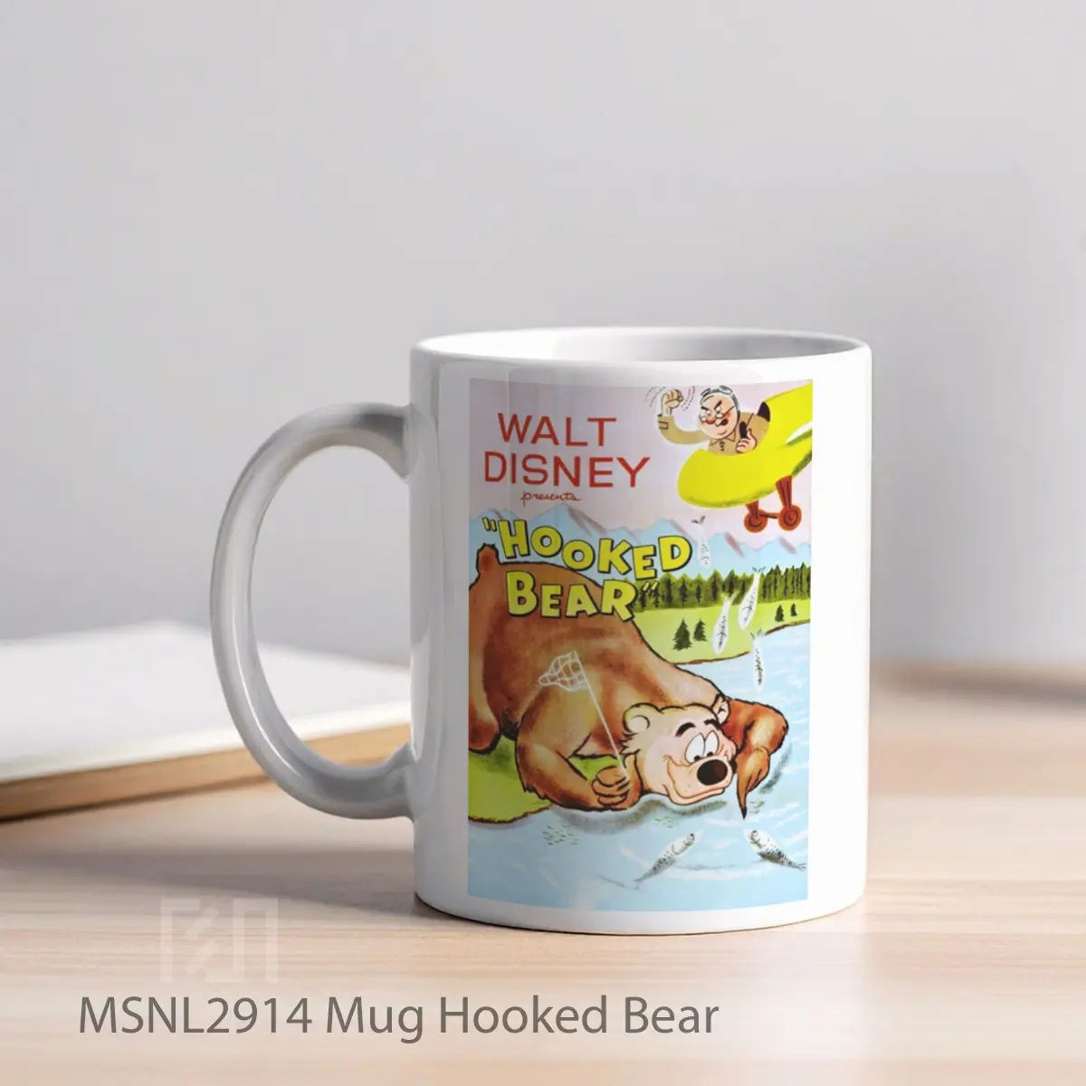 Mug Hooked Bear Gelas Keramik Tema Film MSNL2914 - Tampak Kiri