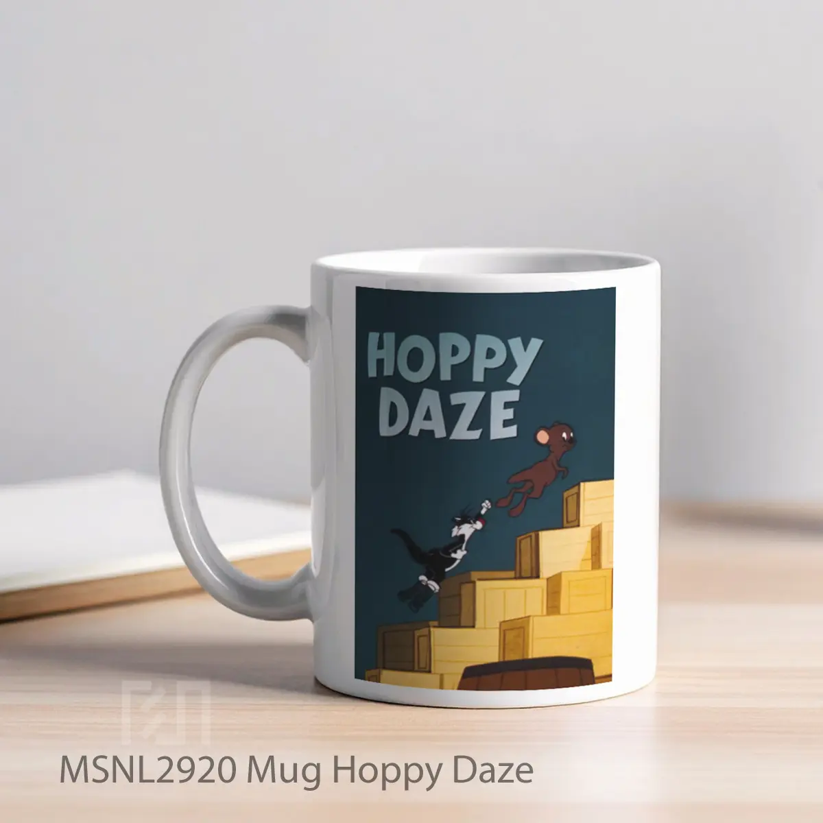 Mug Hoppy Daze Gelas Keramik Tema Film MSNL2920 - Tampak Kiri