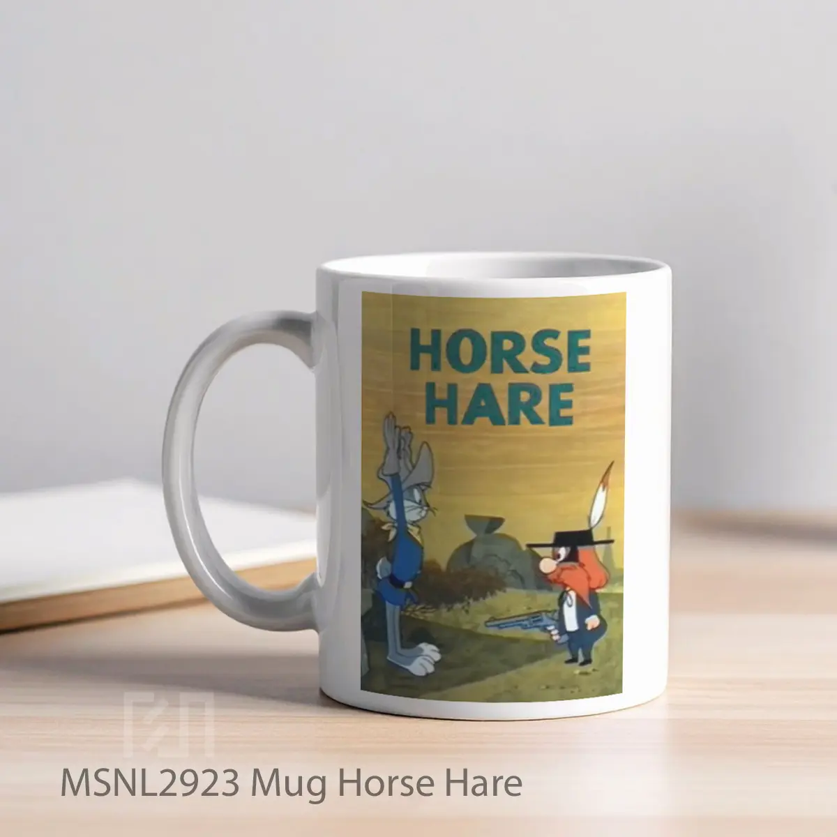 Mug Horse Hare Gelas Keramik Tema Film MSNL2923 - Tampak Kiri