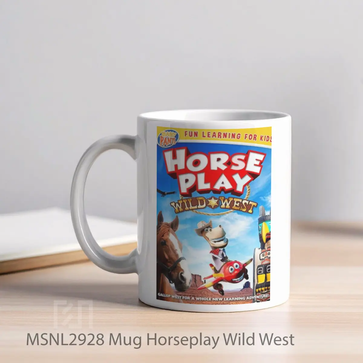 Mug Horseplay Wild West Gelas Keramik Tema Film MSNL2928 - Tampak Kiri