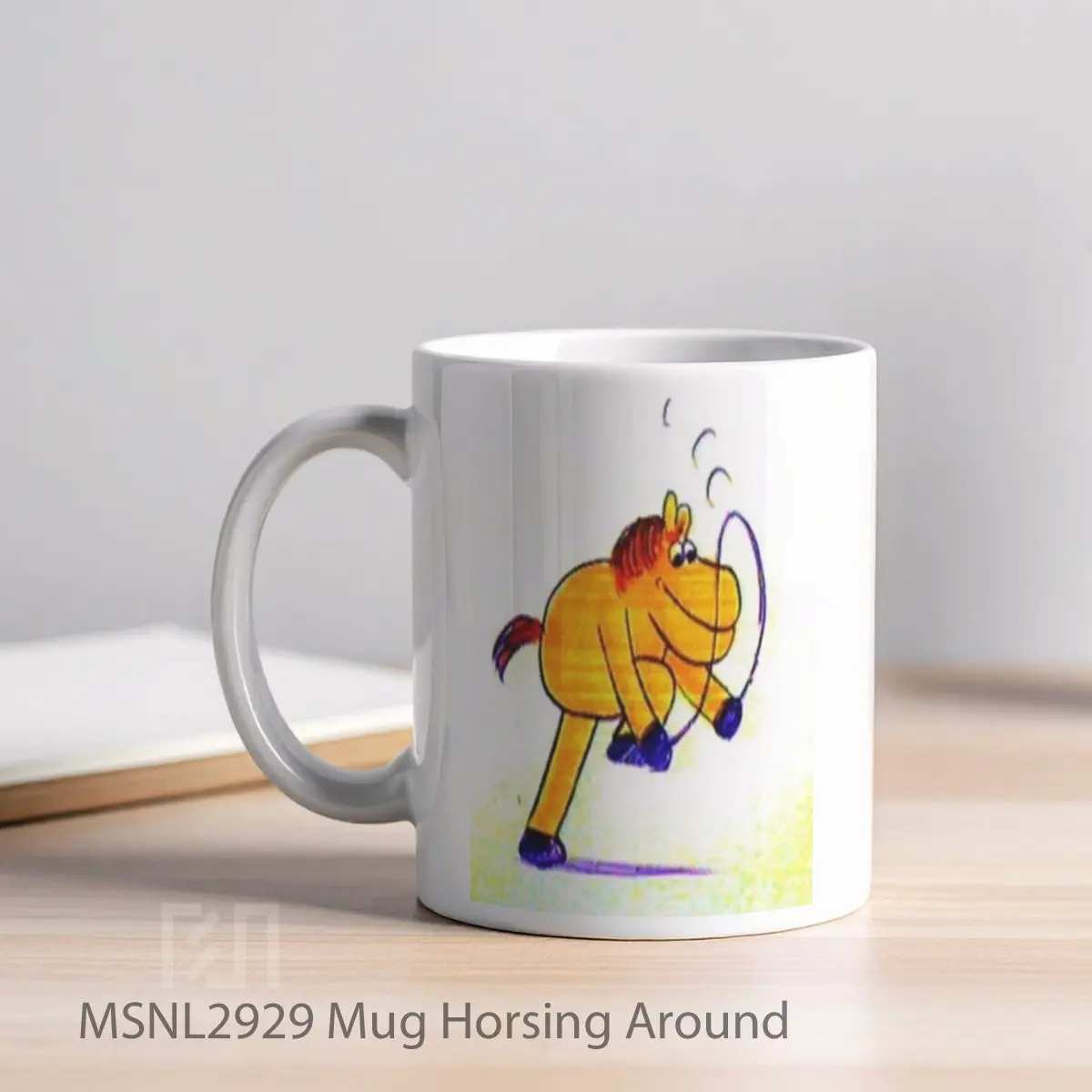 Mug Horsing Around Gelas Keramik Tema Film MSNL2929 - Tampak Kiri