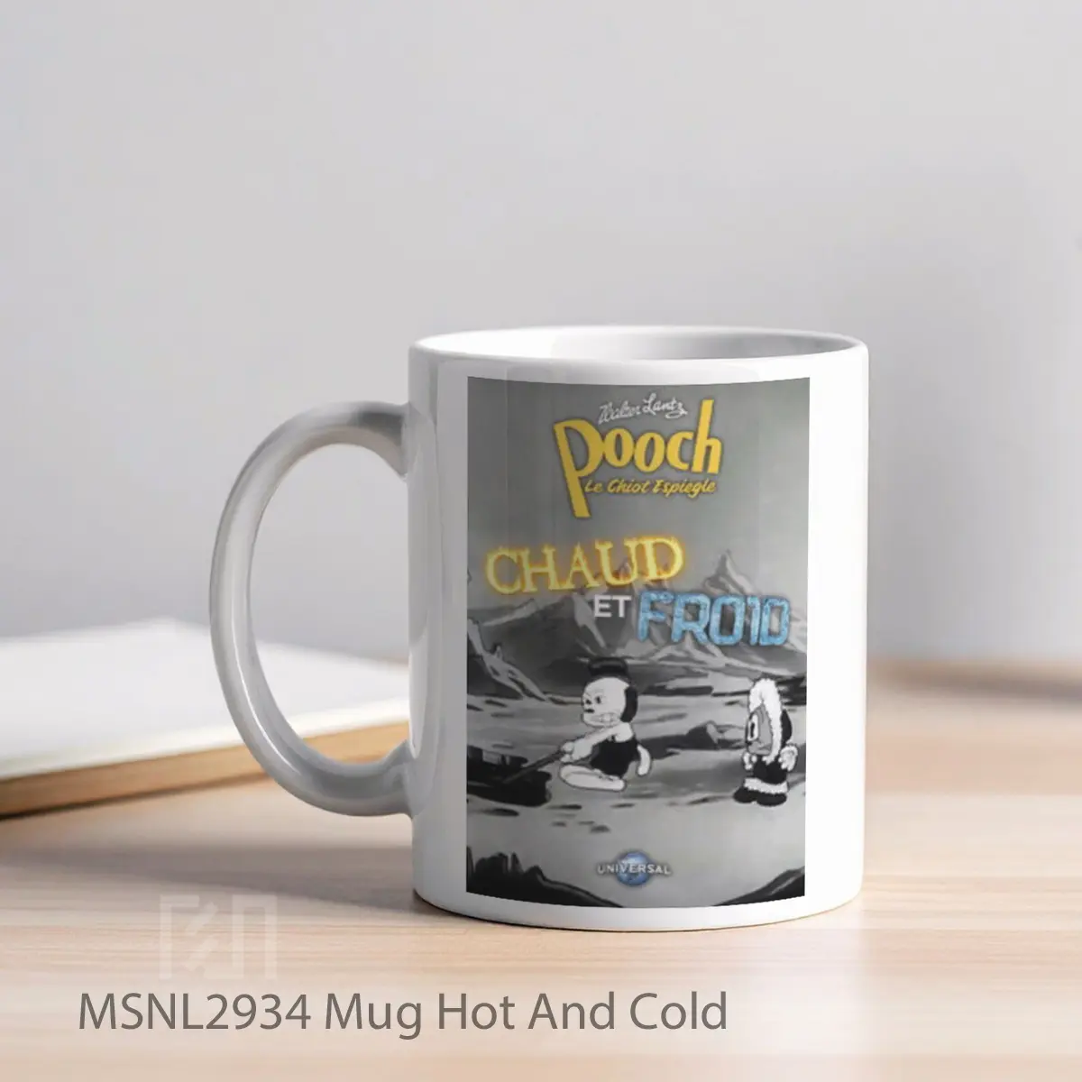 Mug Hot And Cold Gelas Keramik Tema Film MSNL2934 - Tampak Kiri