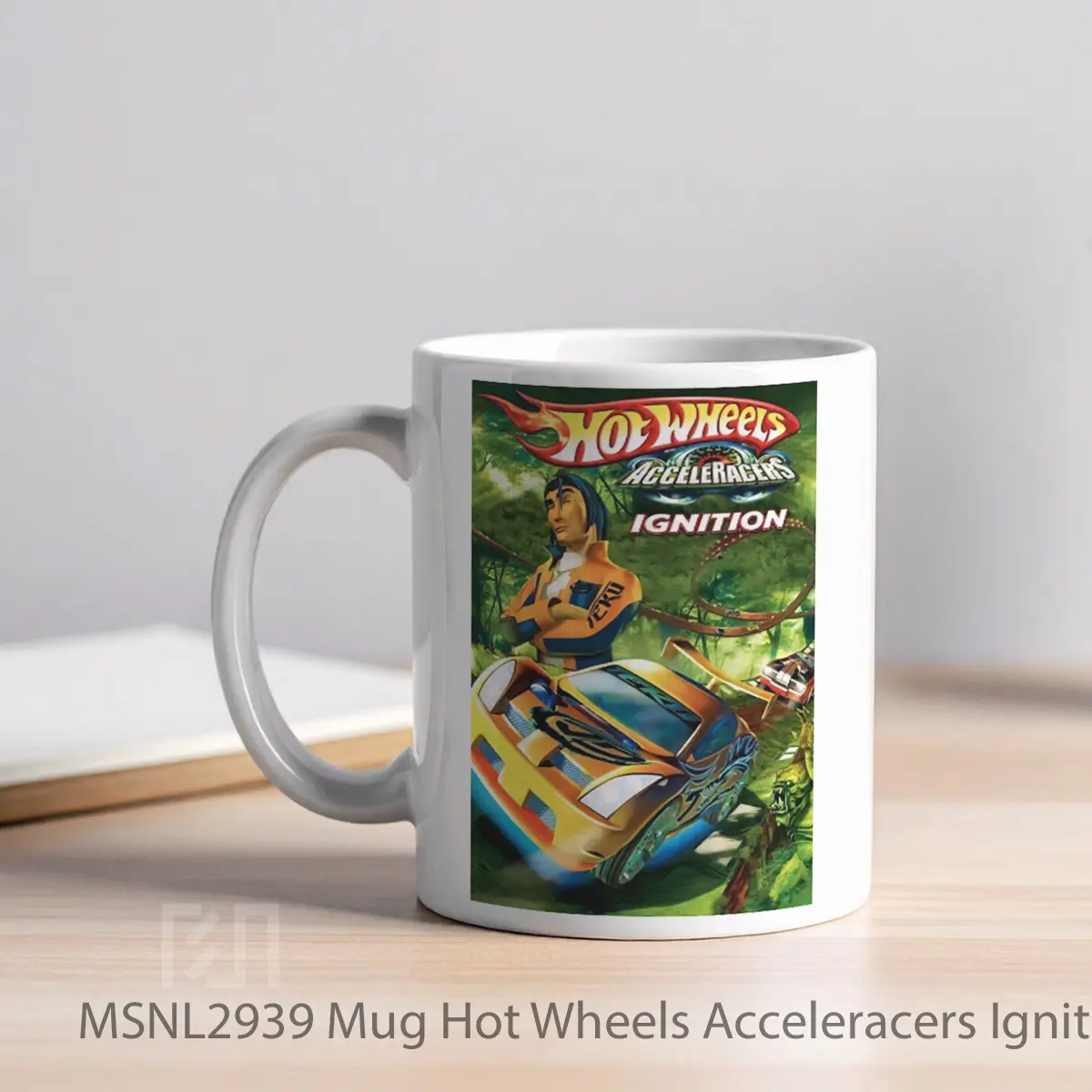 Mug Hot Wheels Acceleracers Ignition Gelas Keramik Tema Film MSNL2939 - Tampak Kiri