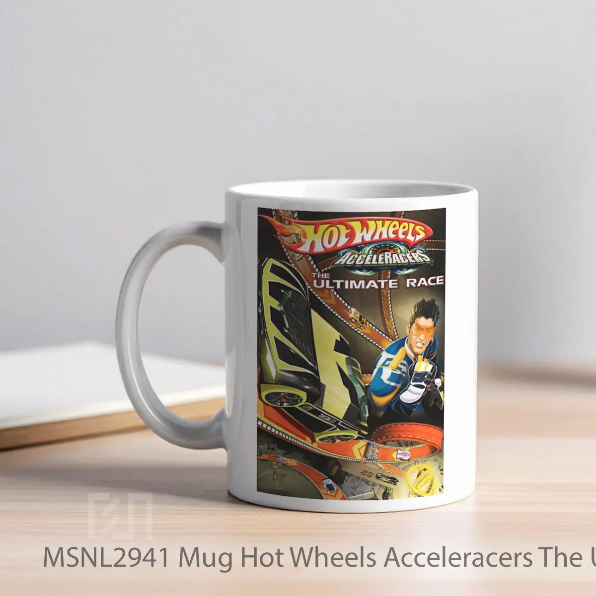 Mug Hot Wheels Acceleracers The Ultimate Race Gelas Keramik Tema Film MSNL2941 - Tampak Kiri