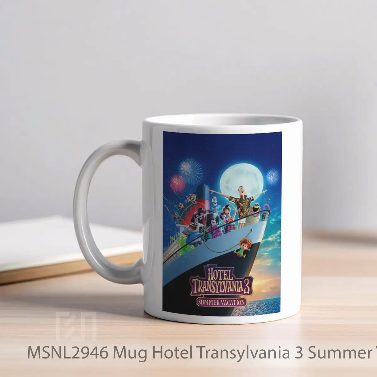 Mug Hotel Transylvania 3 Summer Vacation Gelas Keramik Tema Film MSNL2946 - Tampak Kiri