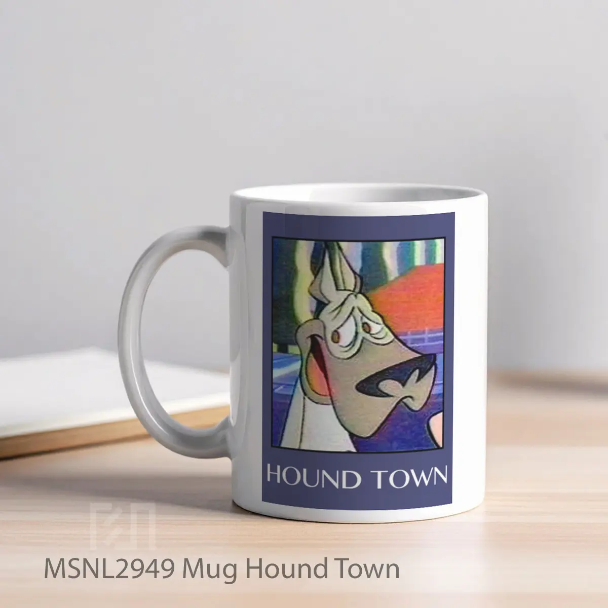Mug Hound Town Gelas Keramik Tema Film MSNL2949 - Tampak Kiri