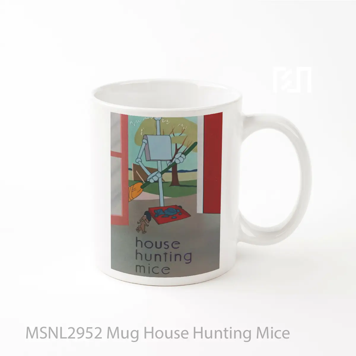 Mug House Hunting Mice Gelas Keramik Tema Film MSNL2952