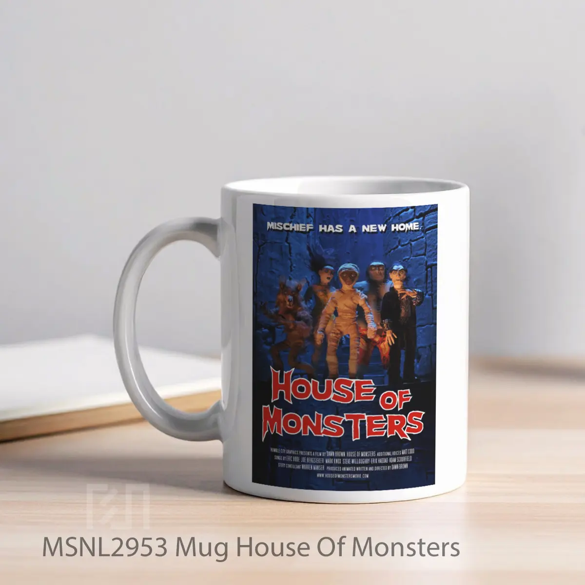Mug House Of Monsters Gelas Keramik Tema Film MSNL2953 - Tampak Kiri