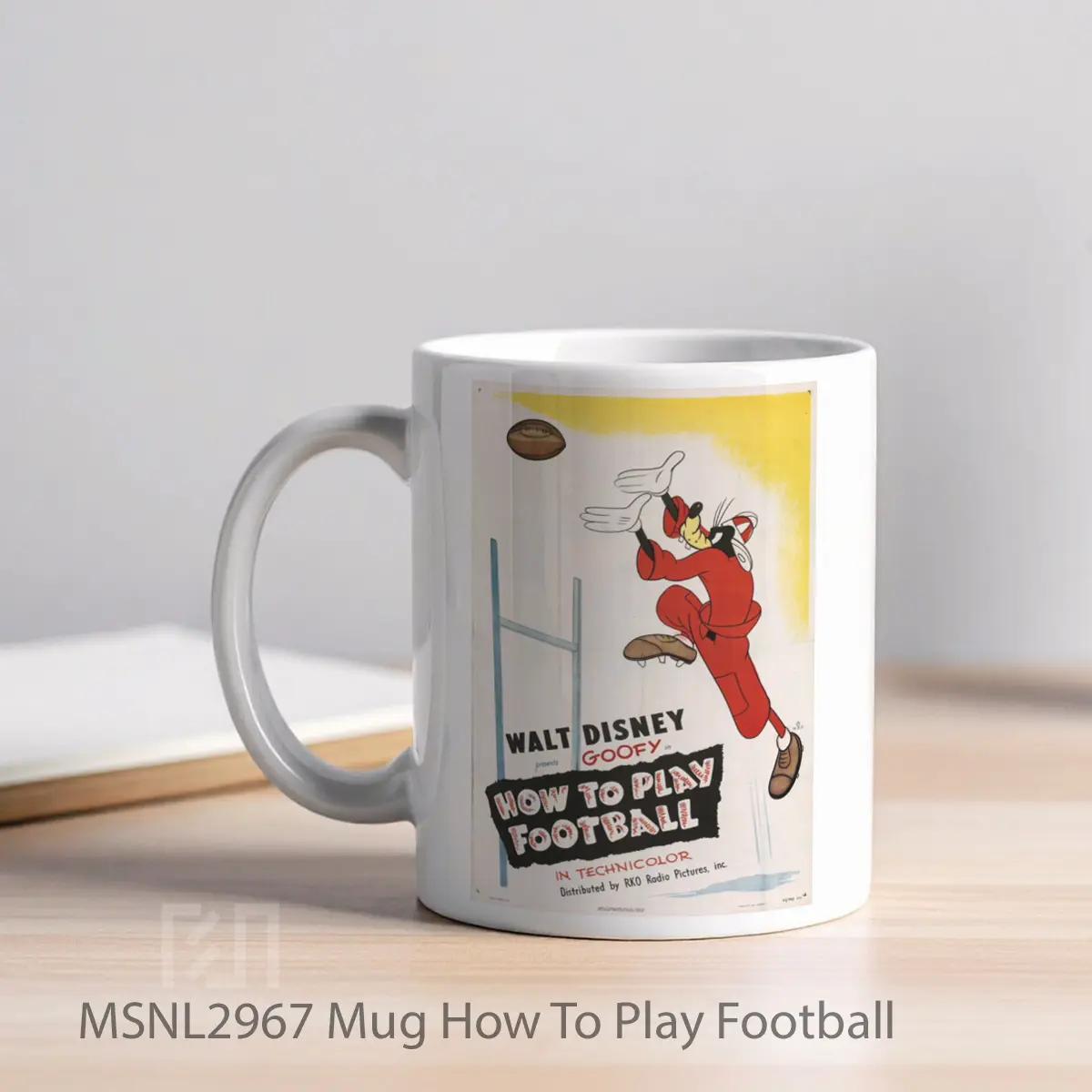 Mug How To Play Football Gelas Keramik Tema Film MSNL2967 - Tampak Kiri
