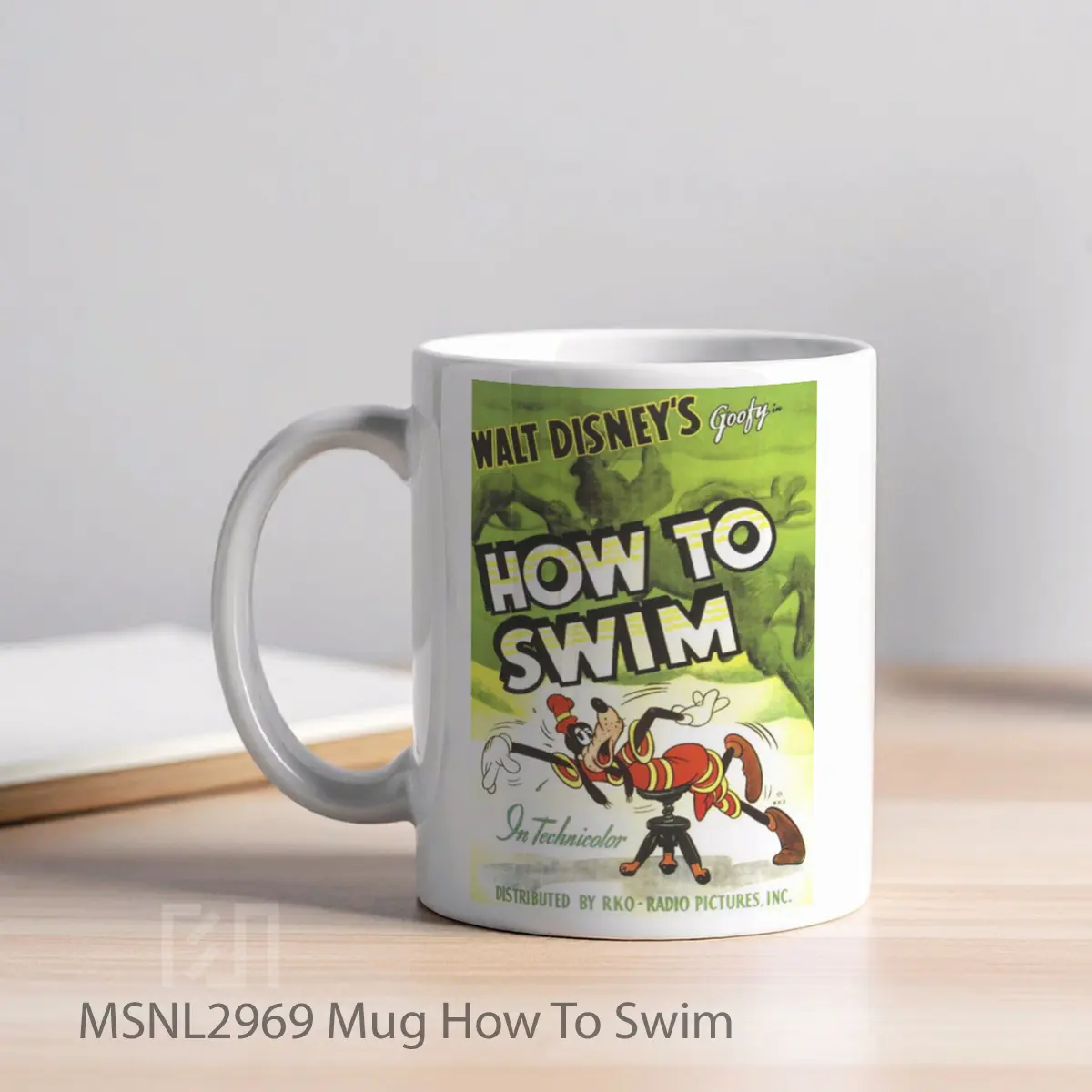 Mug How To Swim Gelas Keramik Tema Film MSNL2969 - Tampak Kiri