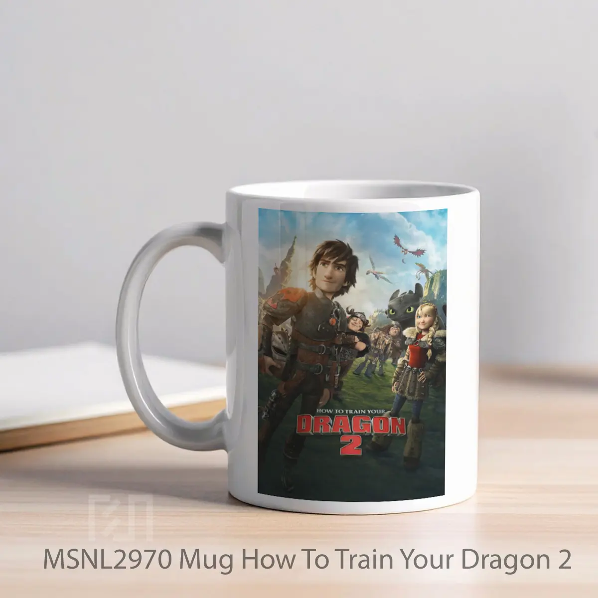 Mug How To Train Your Dragon 2 Gelas Keramik Tema Film MSNL2970 - Tampak Kiri