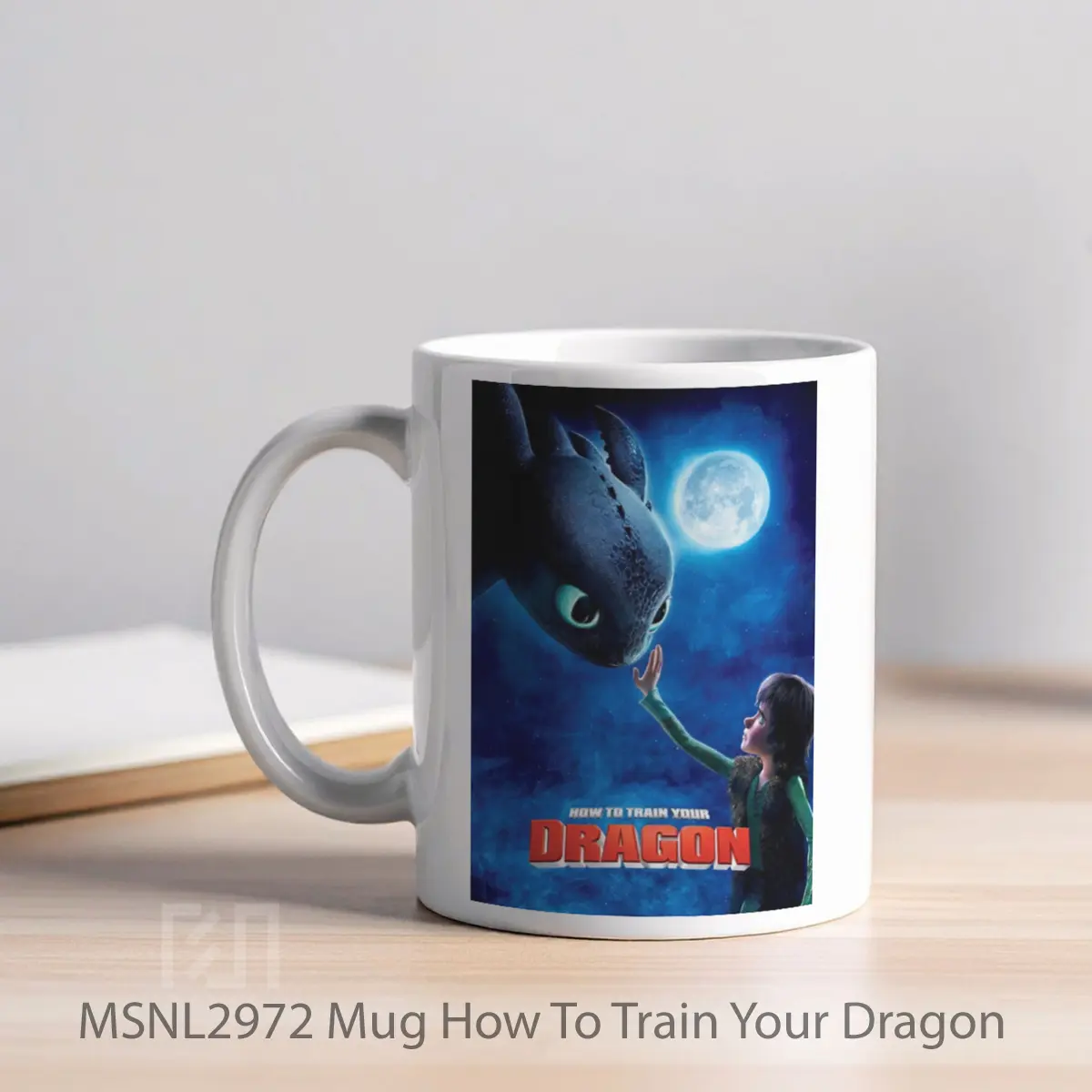 Mug How To Train Your Dragon Gelas Keramik Tema Film MSNL2972 - Tampak Kiri