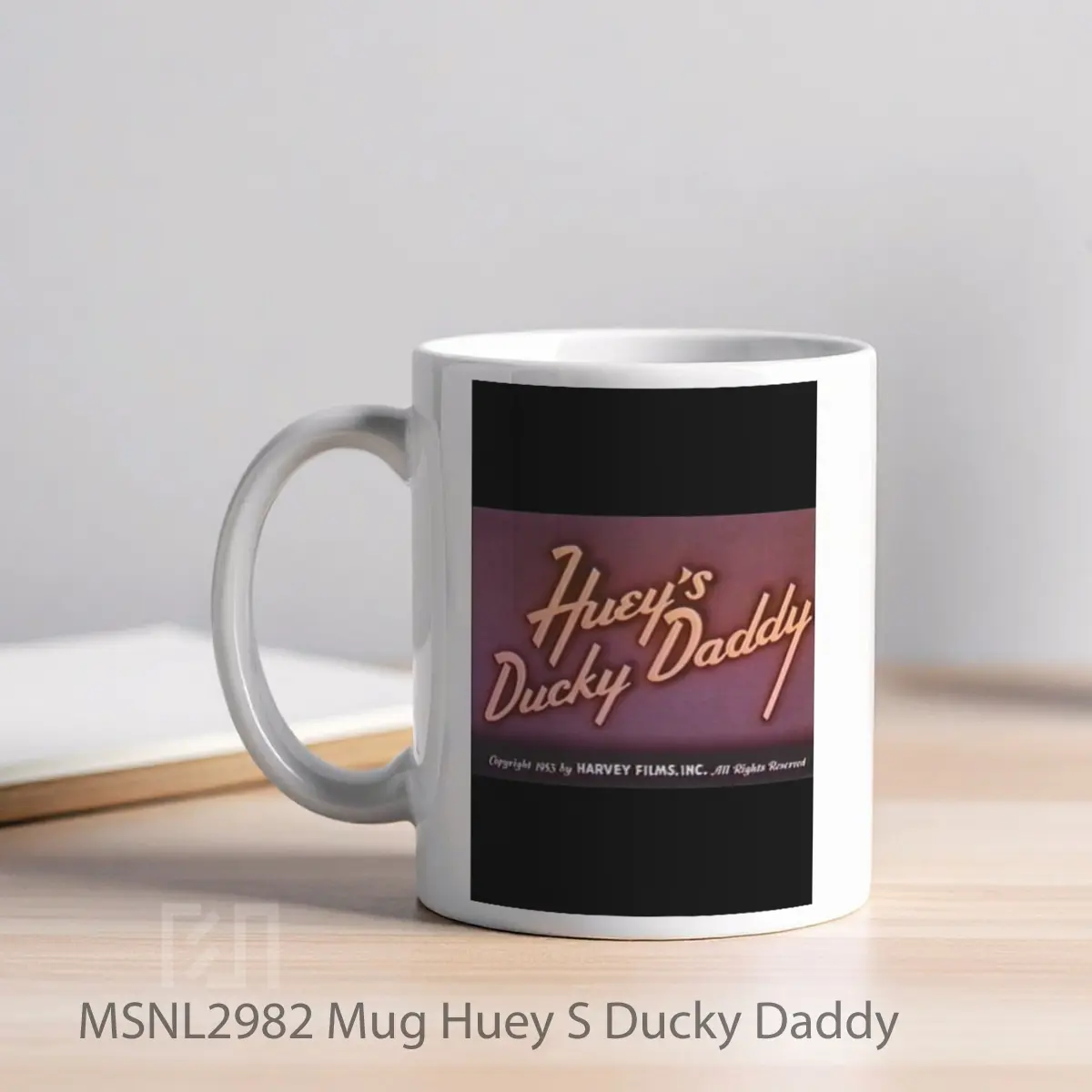 Mug Huey S Ducky Daddy Gelas Keramik Tema Film MSNL2982 - Tampak Kiri