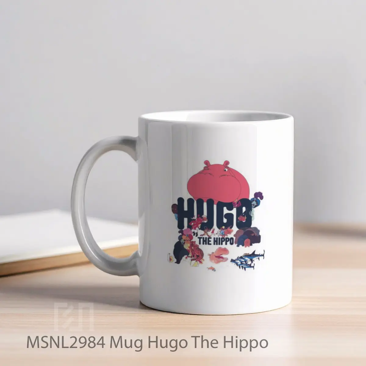 Mug Hugo The Hippo Gelas Keramik Tema Film MSNL2984 - Tampak Kiri