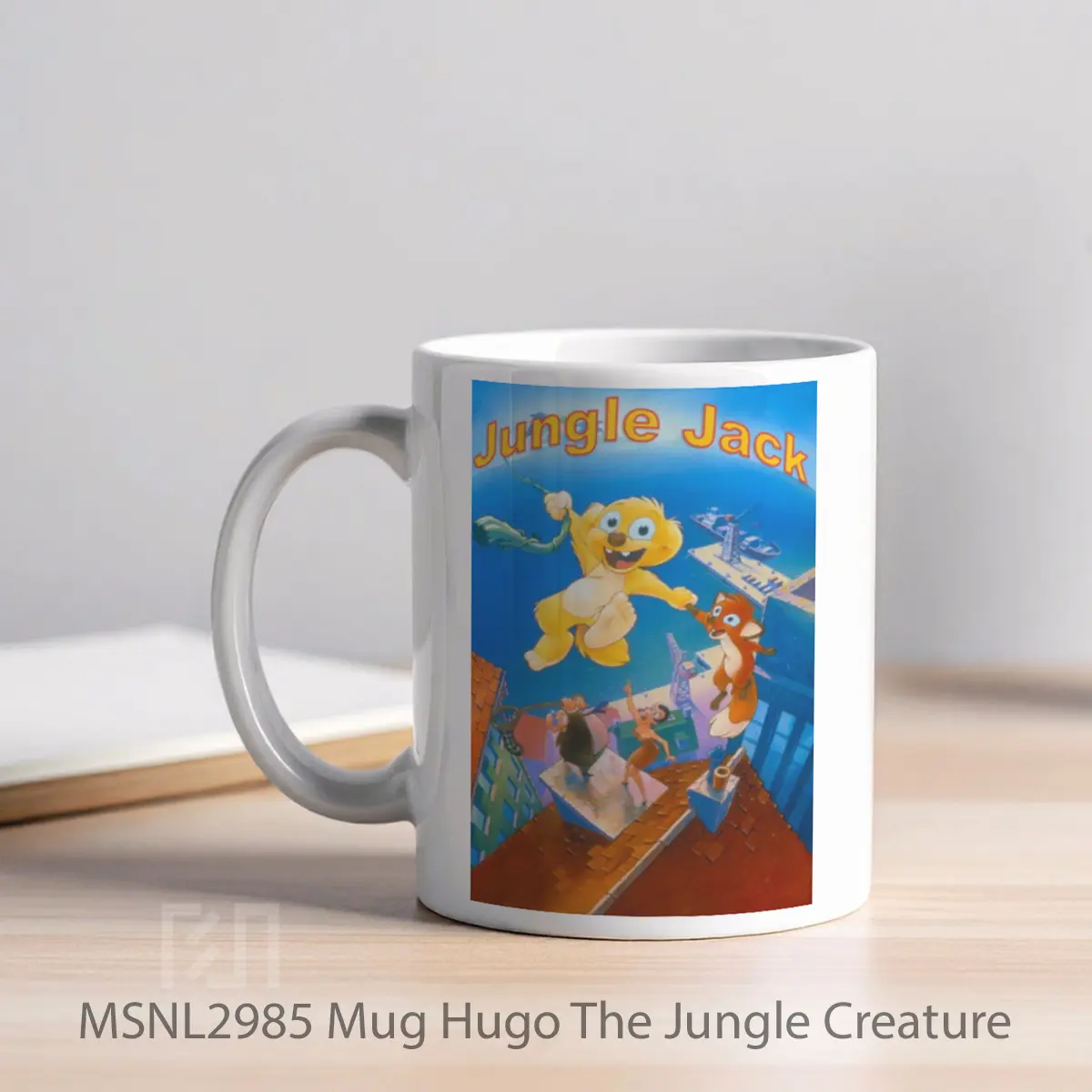 Mug Hugo The Jungle Creature Gelas Keramik Tema Film MSNL2985 - Tampak Kiri