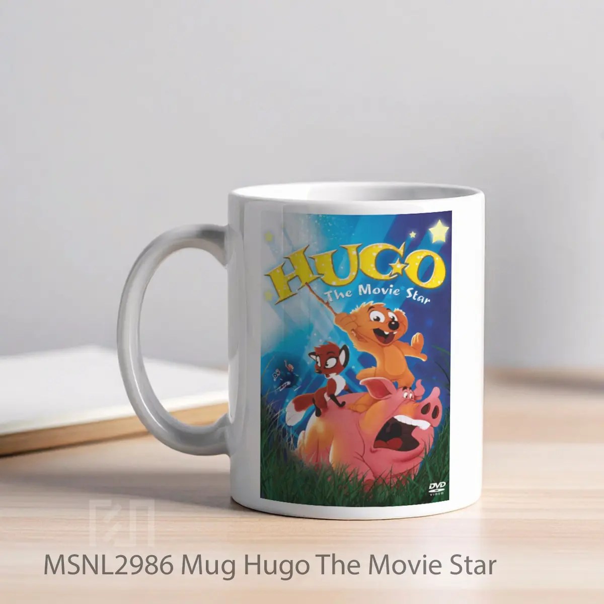 Mug Hugo The Movie Star Gelas Keramik Tema Film MSNL2986 - Tampak Kiri