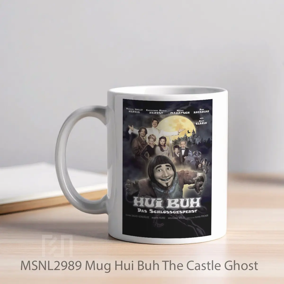 Mug Hui Buh The Castle Ghost Gelas Keramik Tema Film MSNL2989 - Tampak Kiri