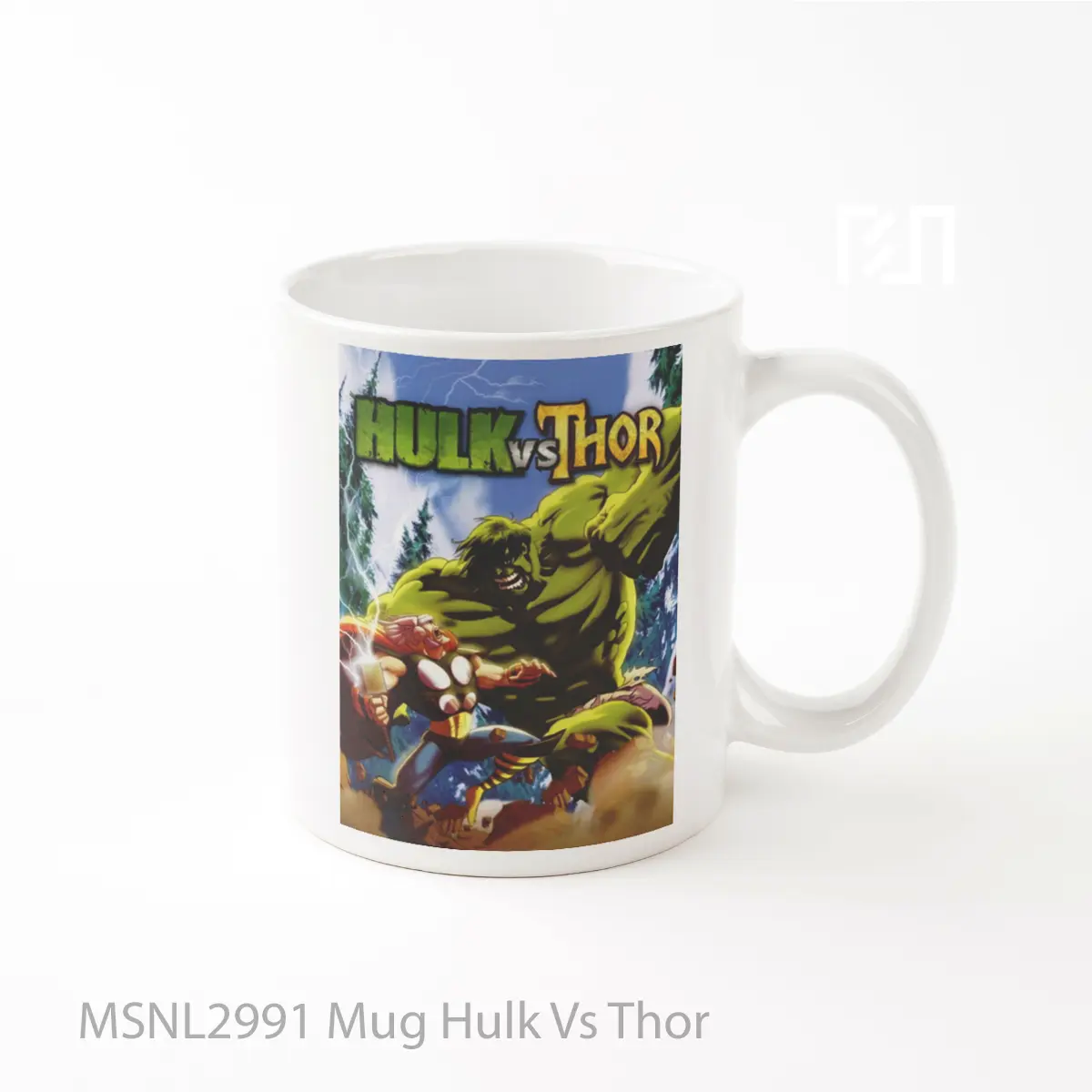 Mug Hulk Vs Thor Gelas Keramik Tema Film MSNL2991