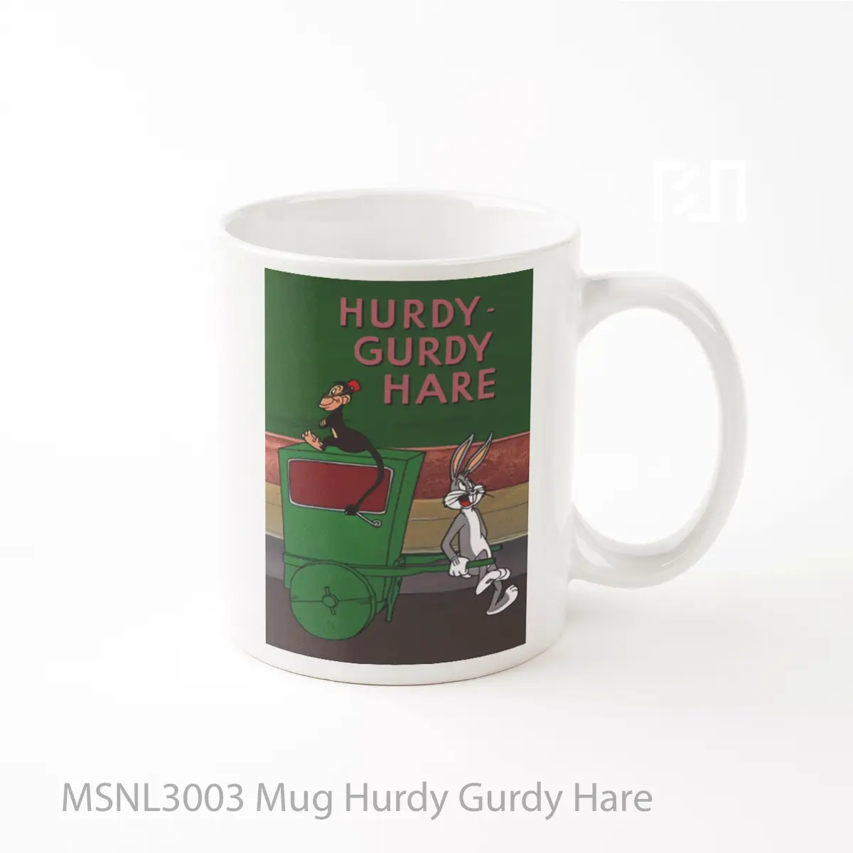 Mug Hurdy Gurdy Hare Gelas Keramik Tema Film MSNL3003