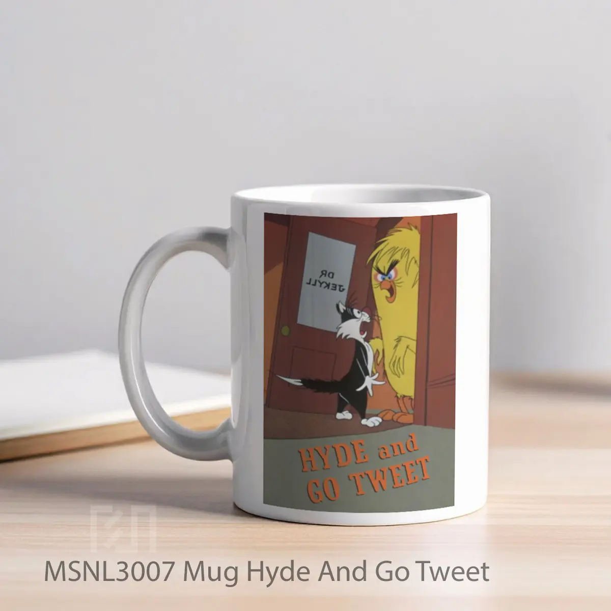 Mug Hyde And Go Tweet Gelas Keramik Tema Film MSNL3007 - Tampak Kiri