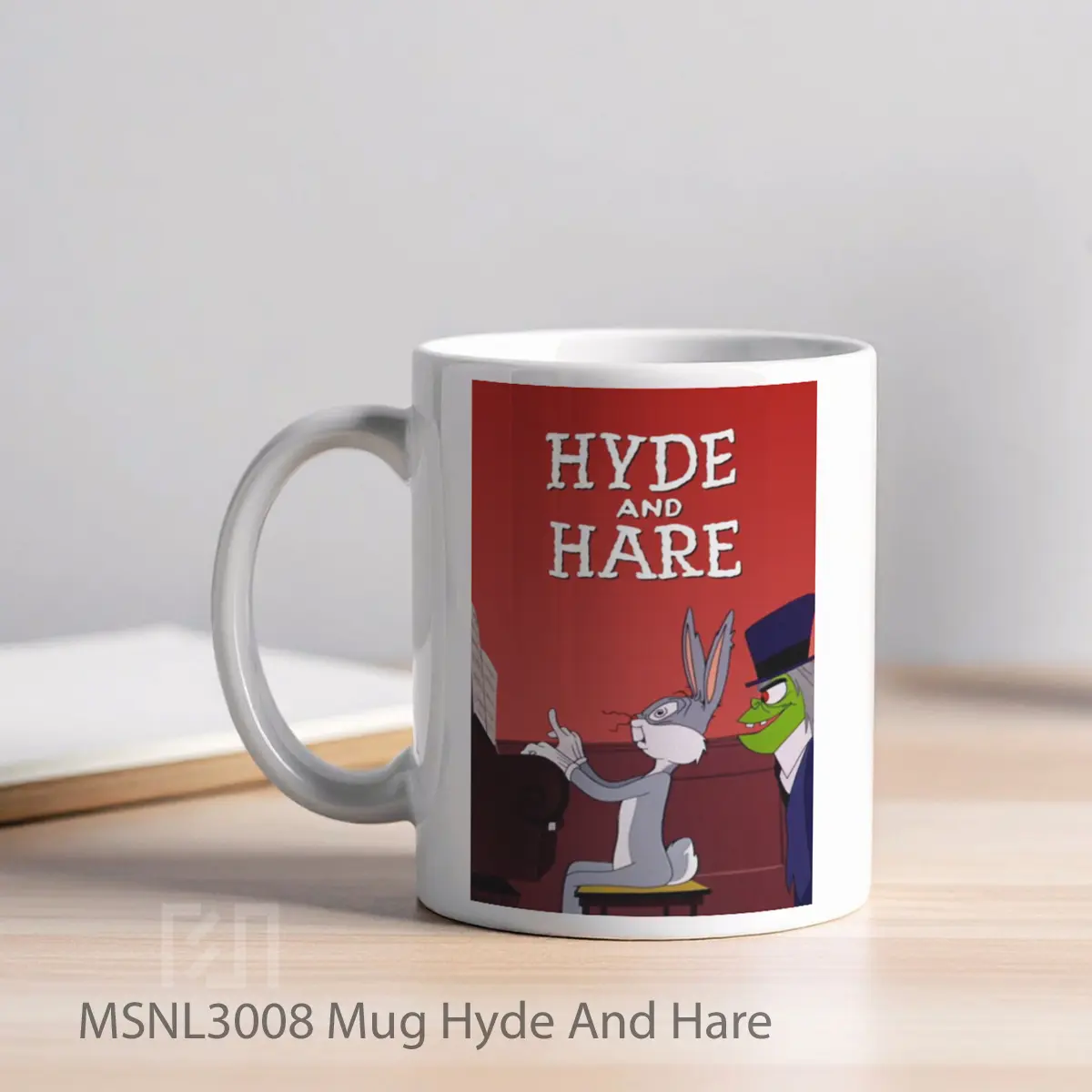 Mug Hyde And Hare Gelas Keramik Tema Film MSNL3008 - Tampak Kiri