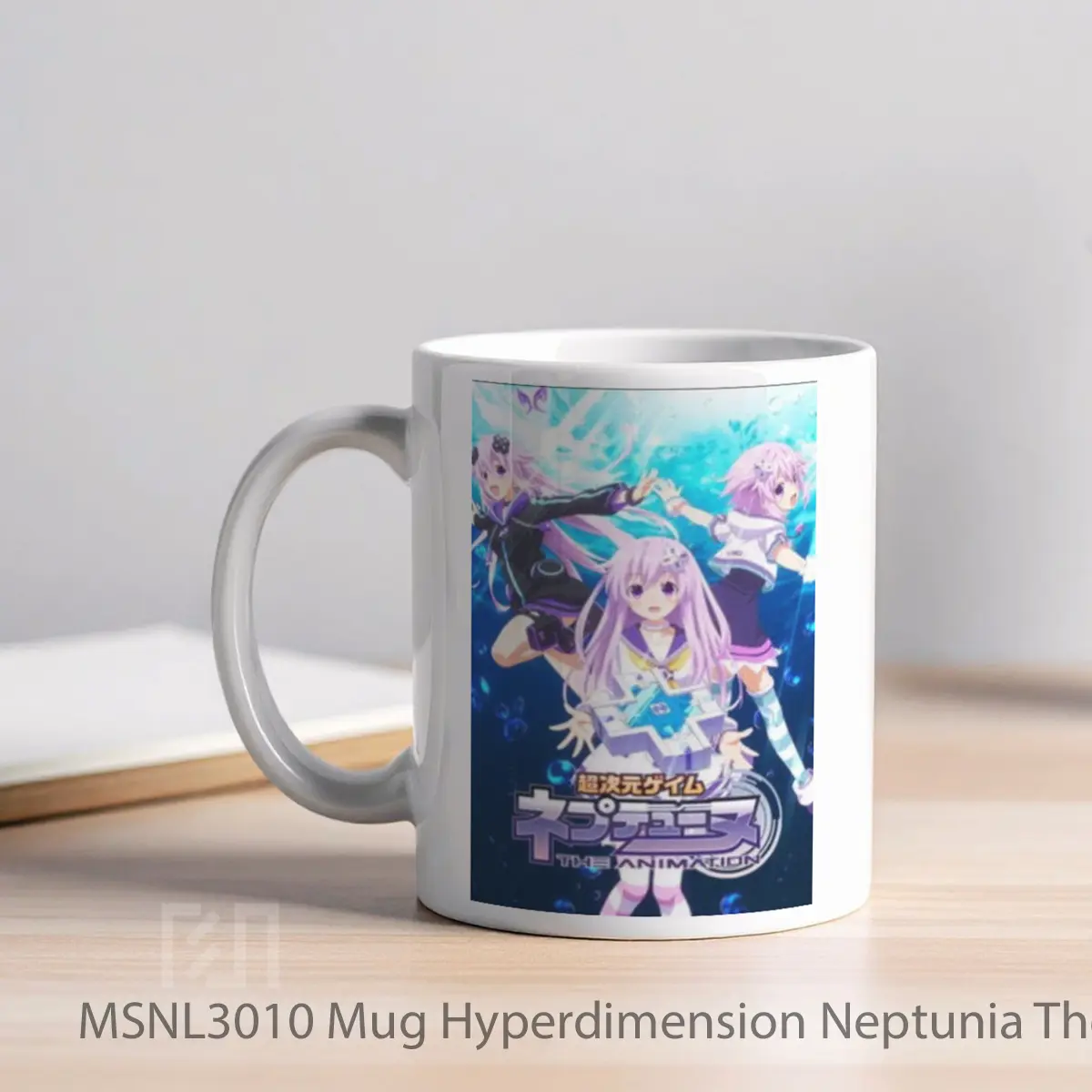 Mug Hyperdimension Neptunia The Animation Neptune S Summer Vacation Gelas Keramik Tema Film MSNL3010 - Tampak Kiri