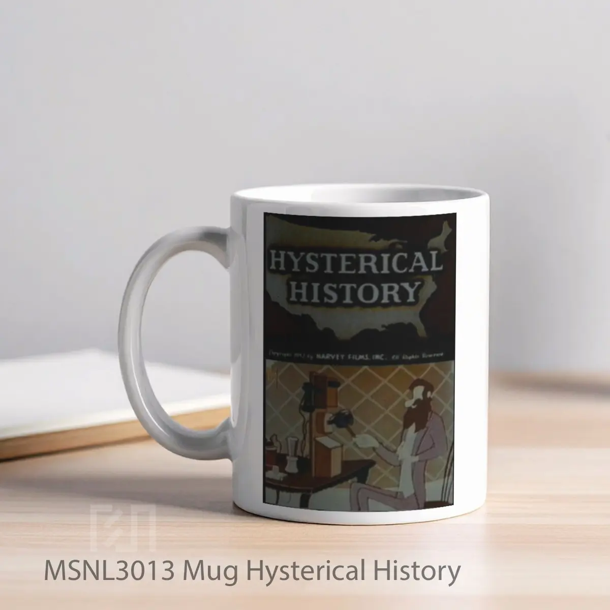 Mug Hysterical History Gelas Keramik Tema Film MSNL3013 - Tampak Kiri