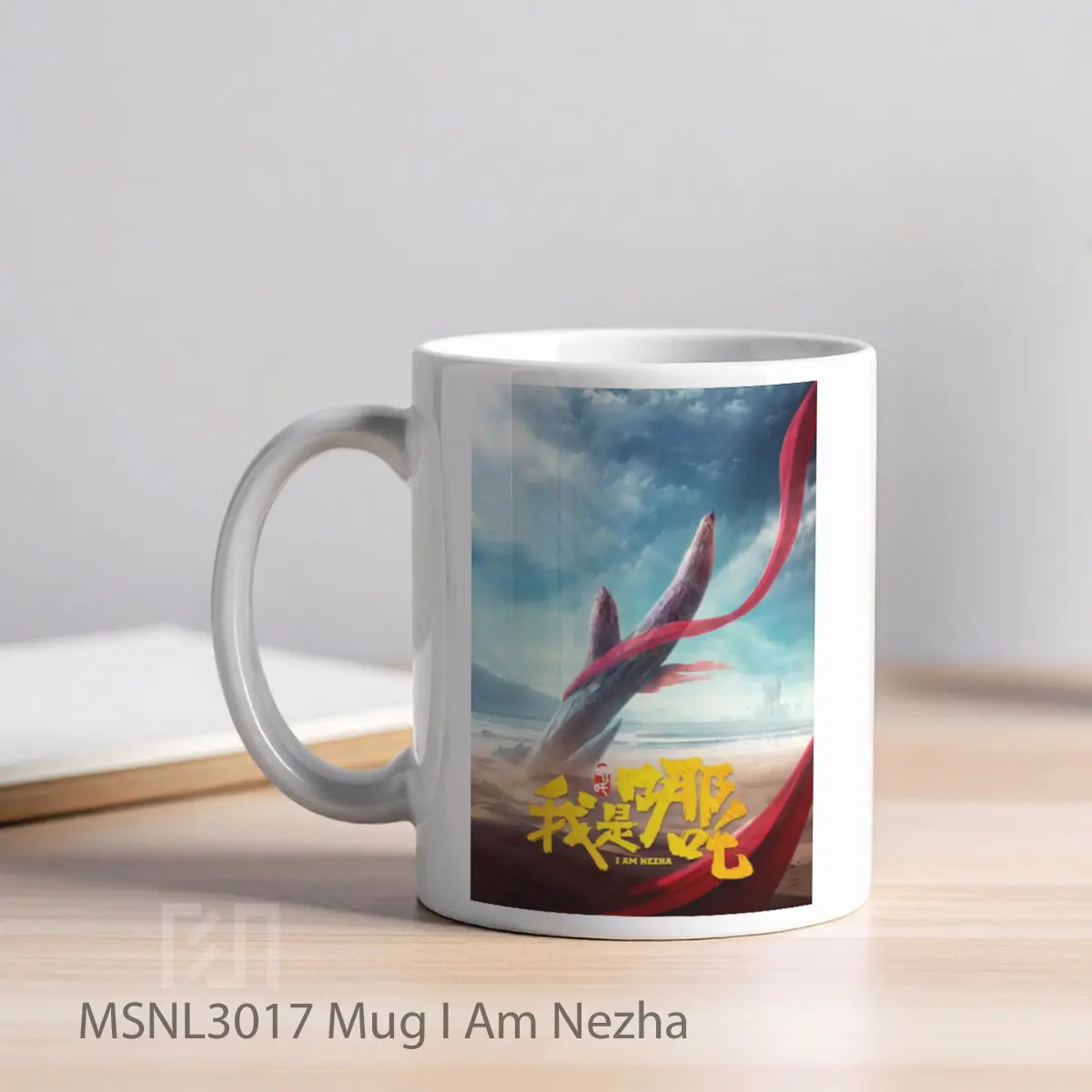 Mug I Am Nezha Gelas Keramik Tema Film MSNL3017 - Tampak Kiri